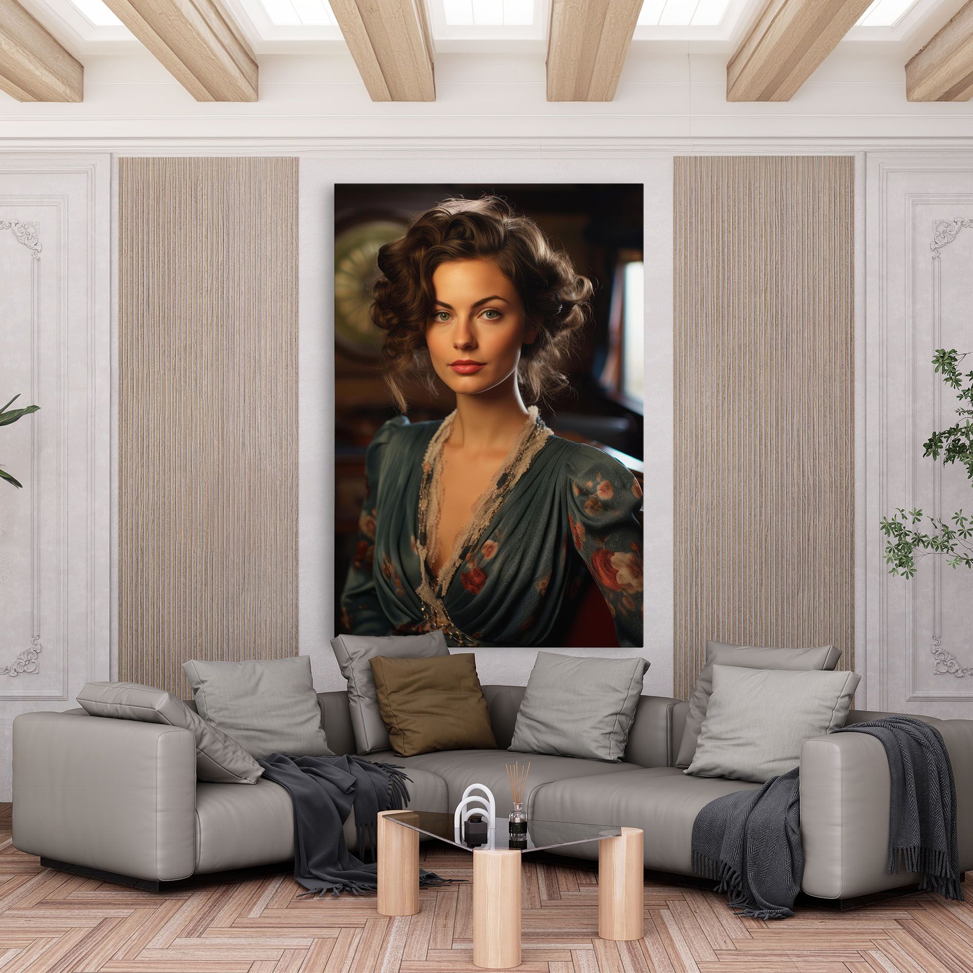 Pink Flowers Dress mockup 6