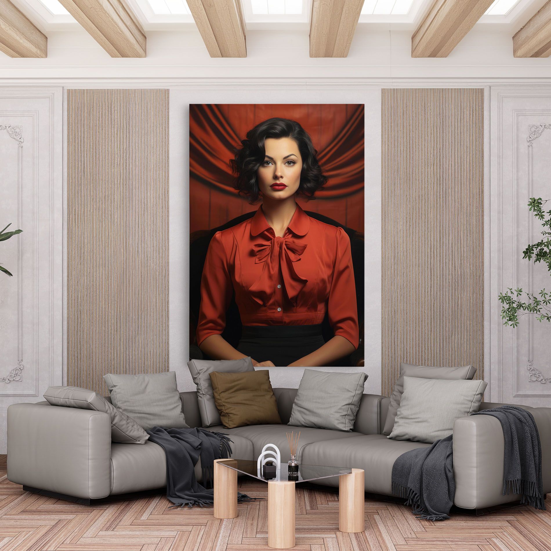 Pretty Red Blouse mockup 6