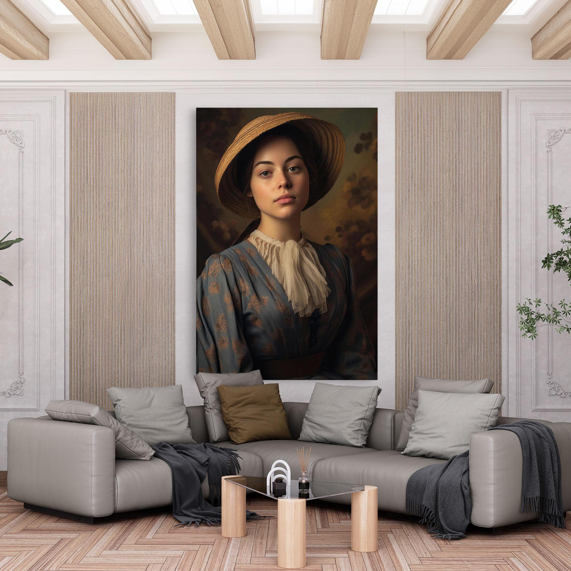 Leinwandbild Vintage Blue Dress mockup 6