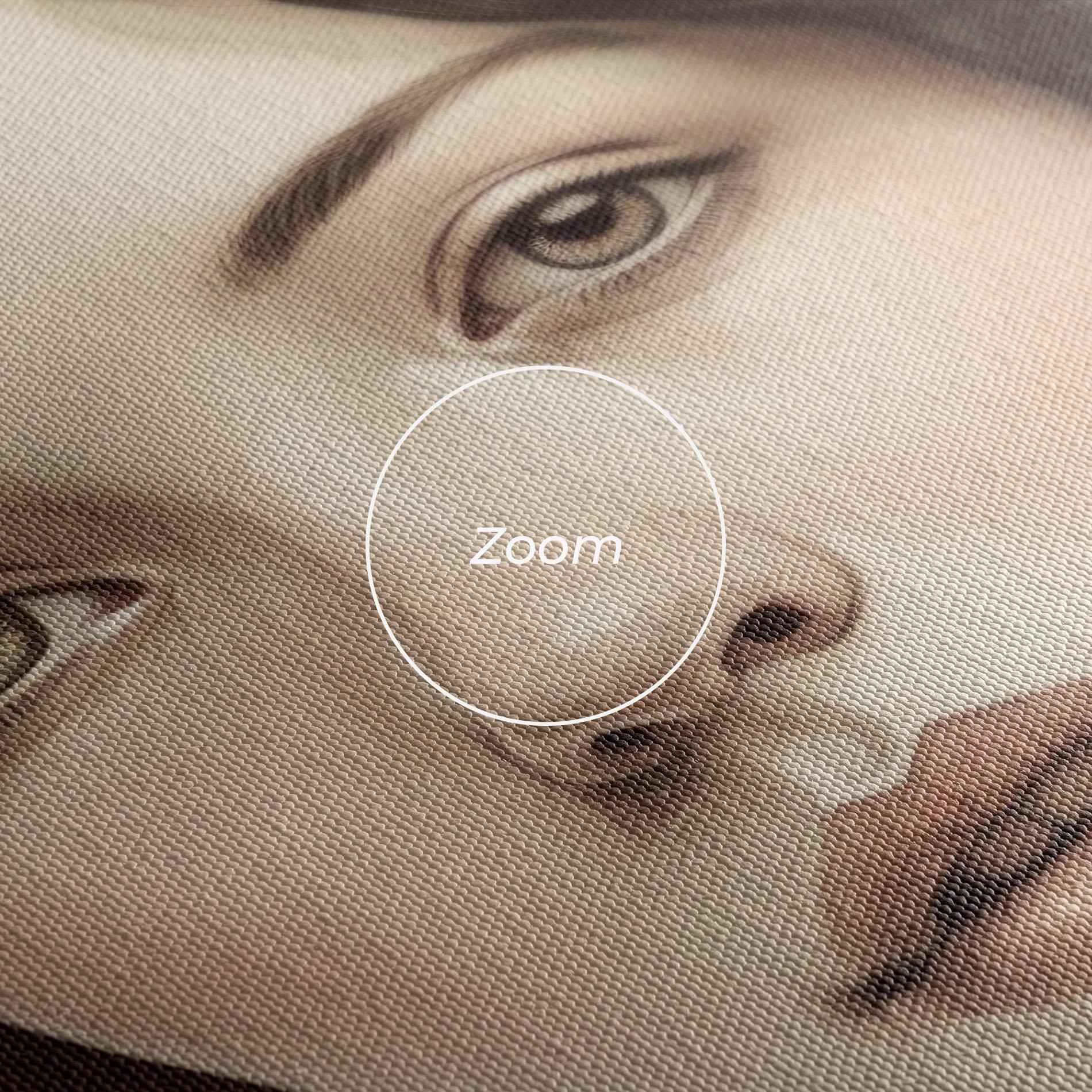 Leinwandbild Beautiful Vintage Portrait mockup 3