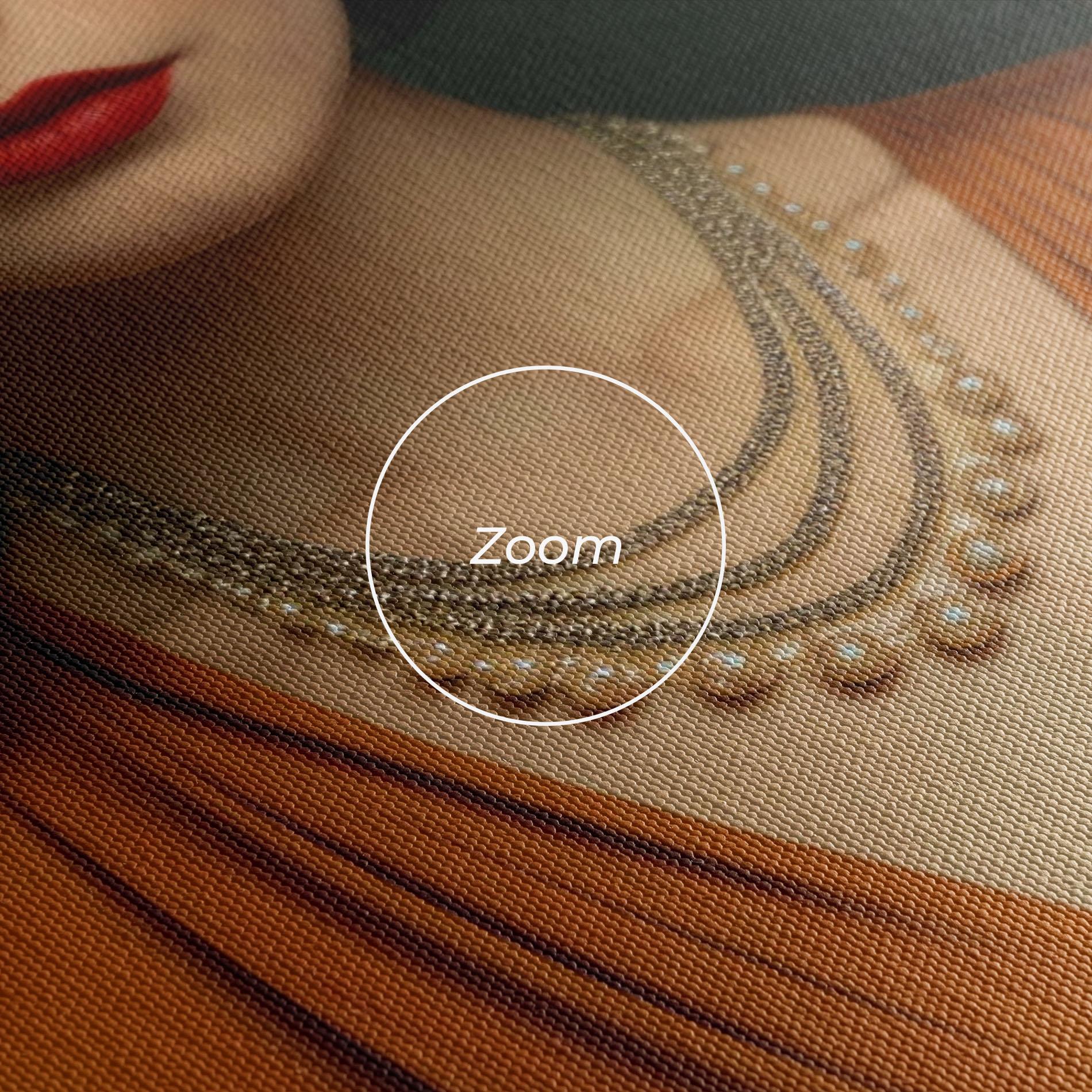 Leinwandbild Orange Blouse Pearls mockup 3