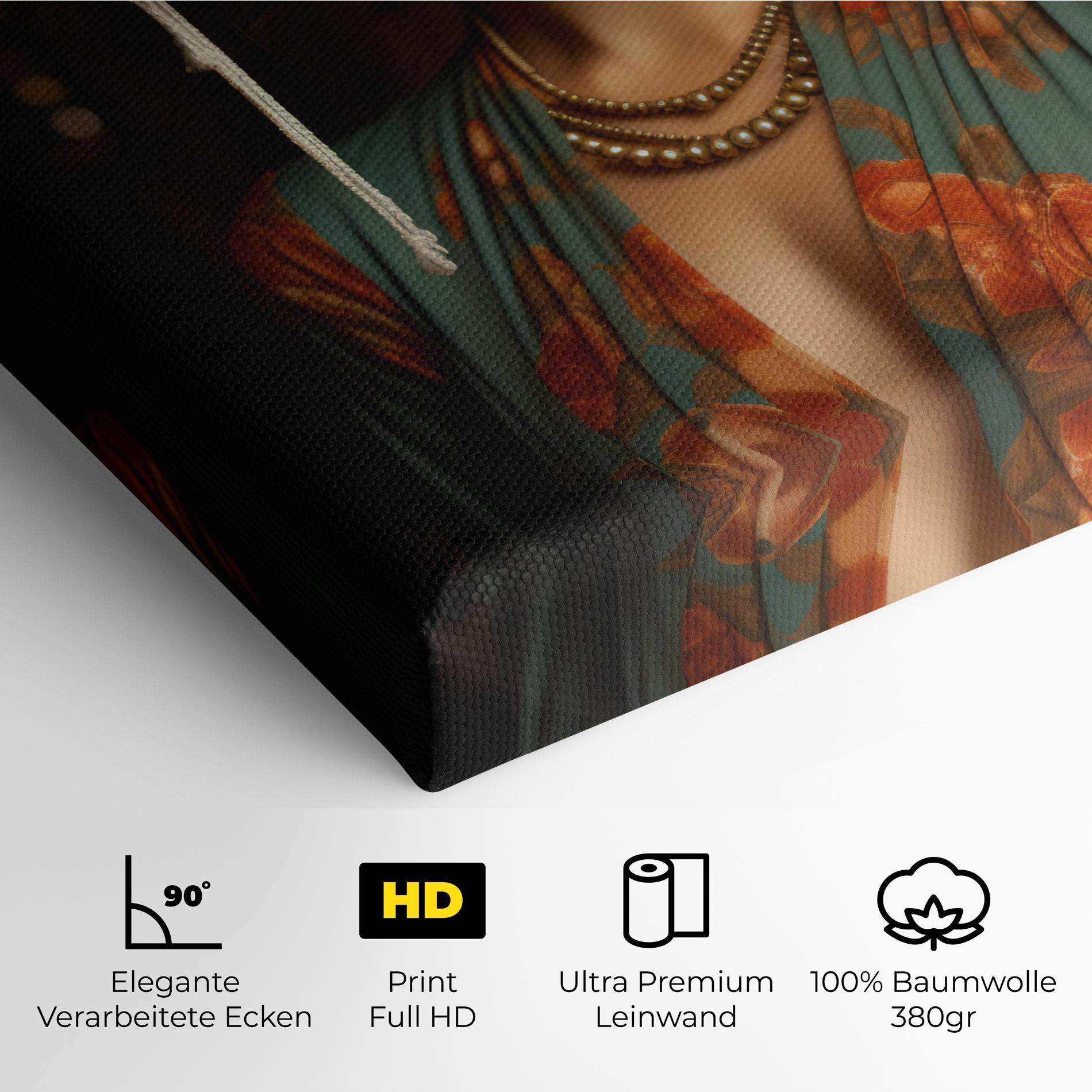 Leinwandbild Green Orange Blouse mockup 4