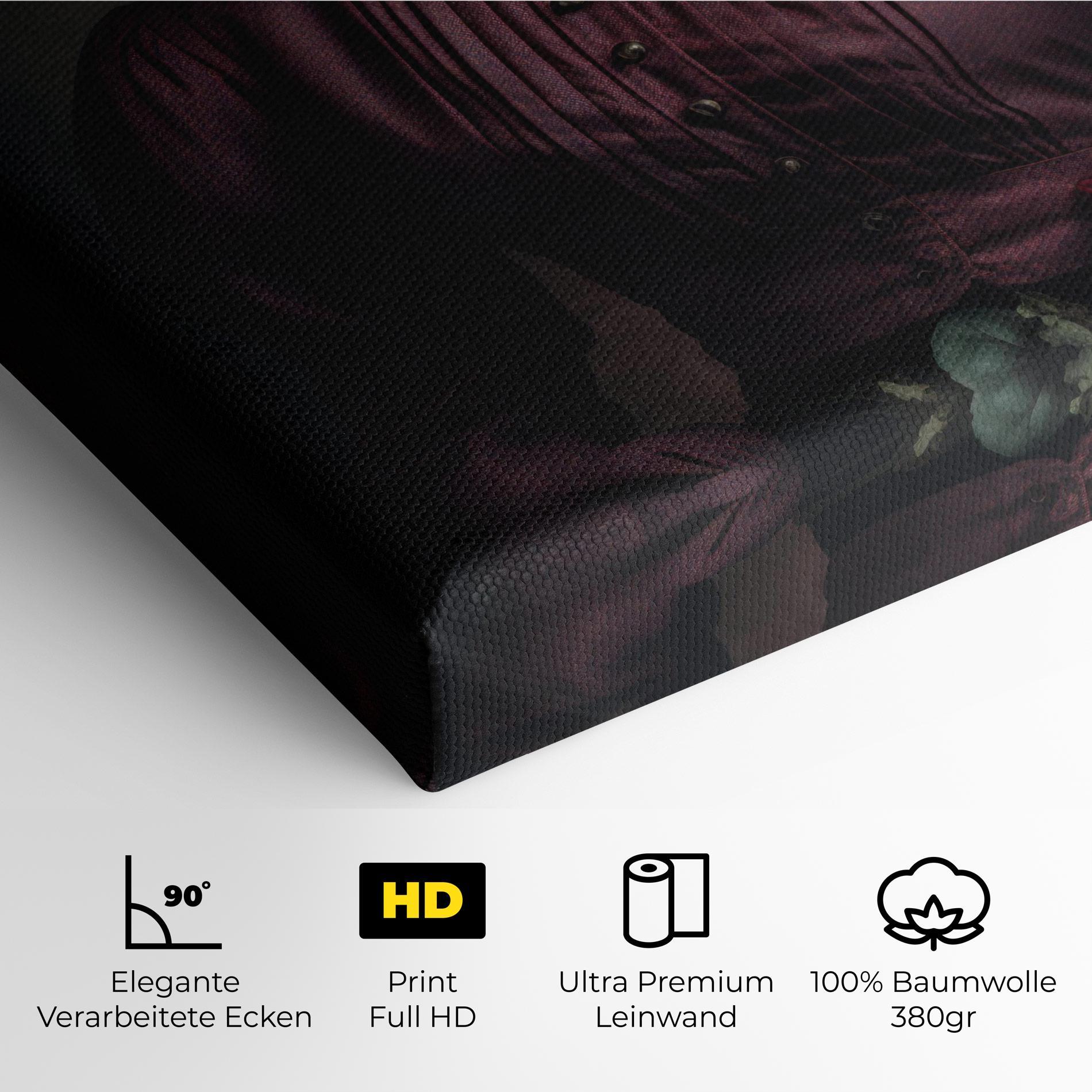 Leinwandbild Holding Vintage Rose mockup 4