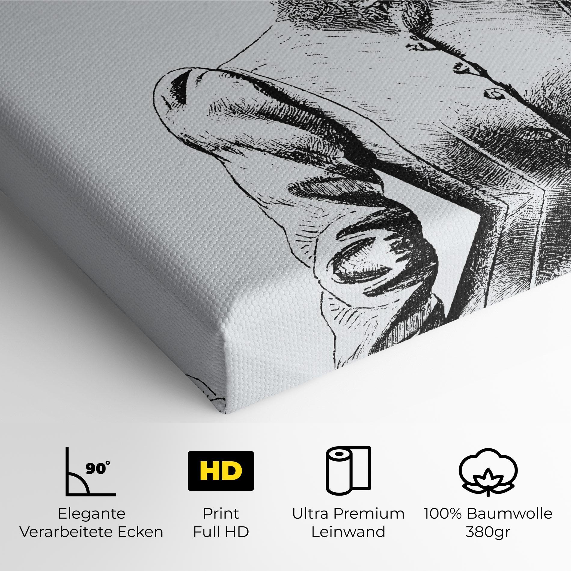 Leinwandbild Noble Lady Hat mockup 4