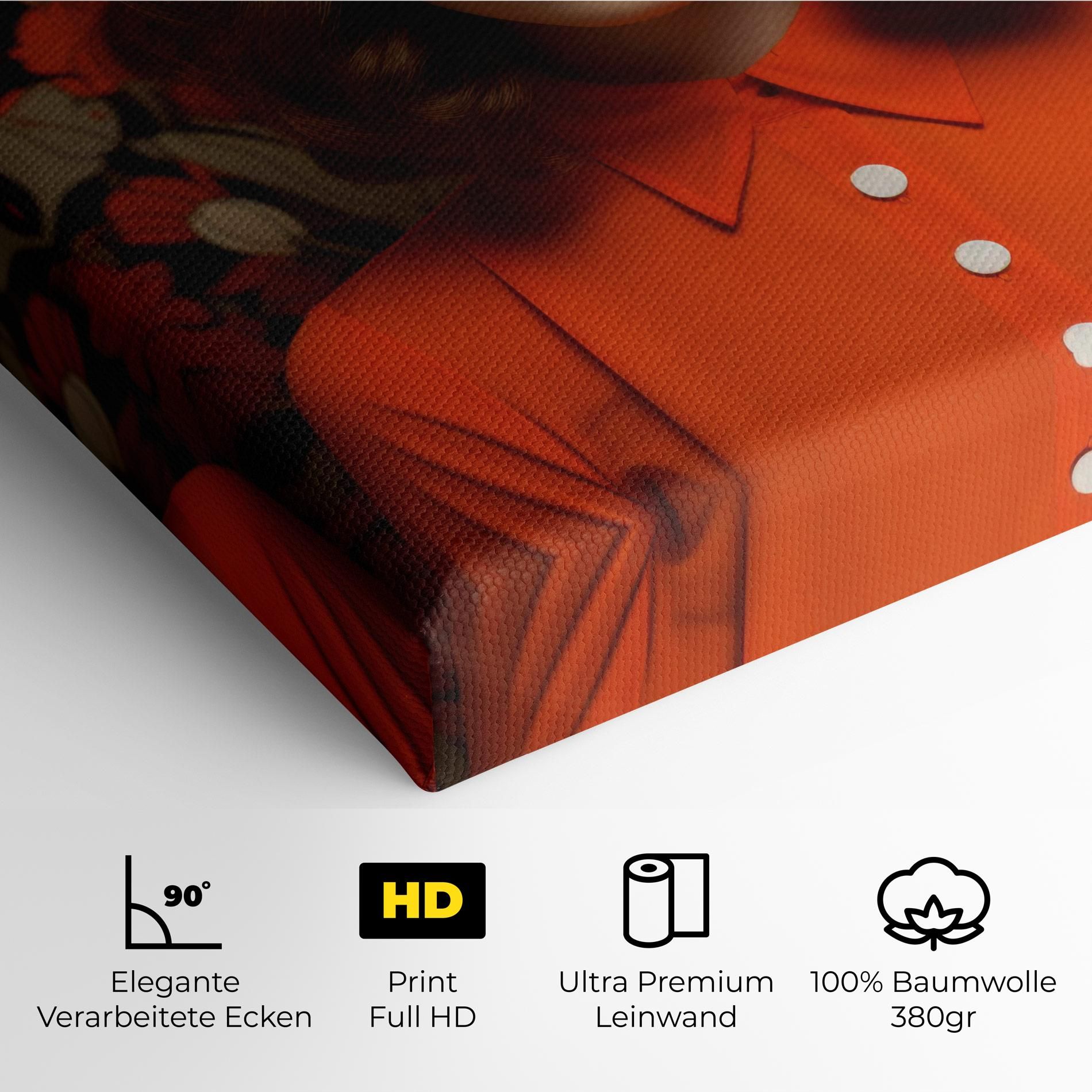 Orange Blouse Woman mockup 4