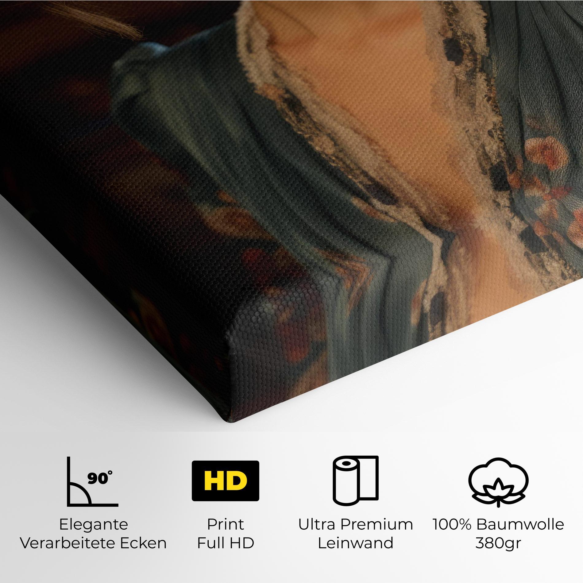 Leinwandbild Pink Flowers Dress mockup 4