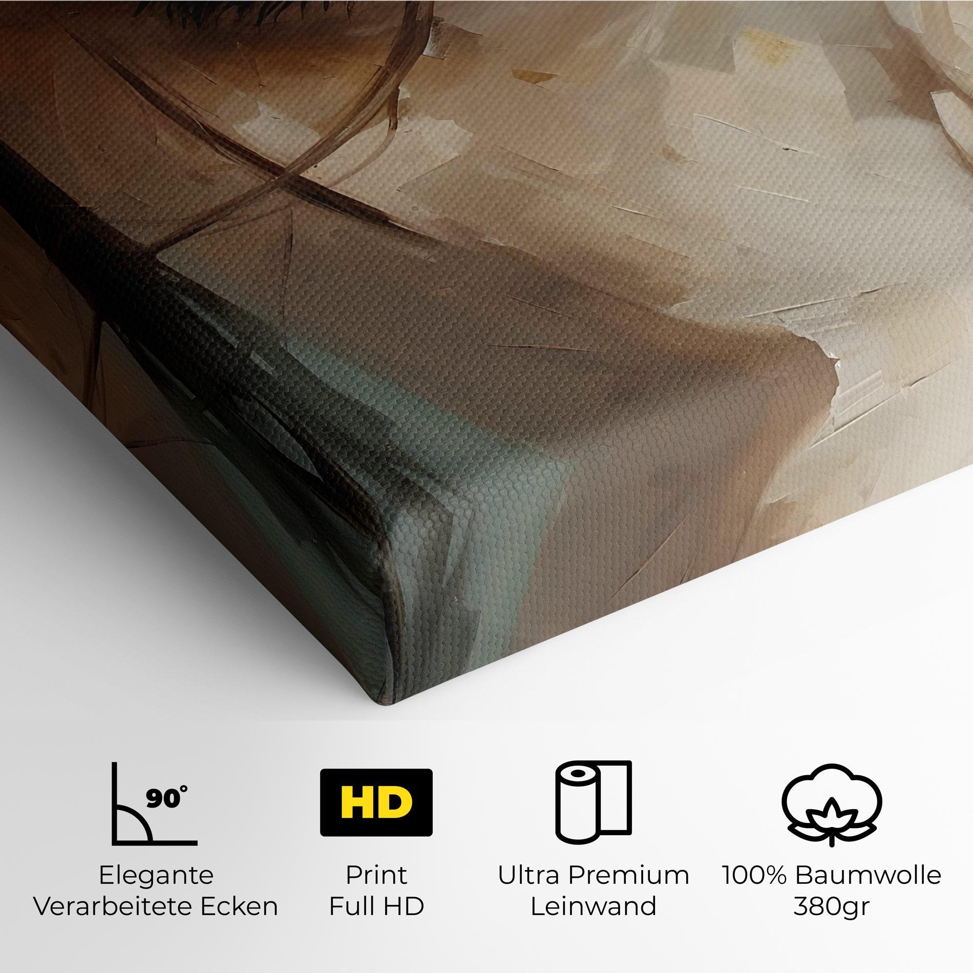 Leinwandbild Vintage Blue Eyes Art mockup 4