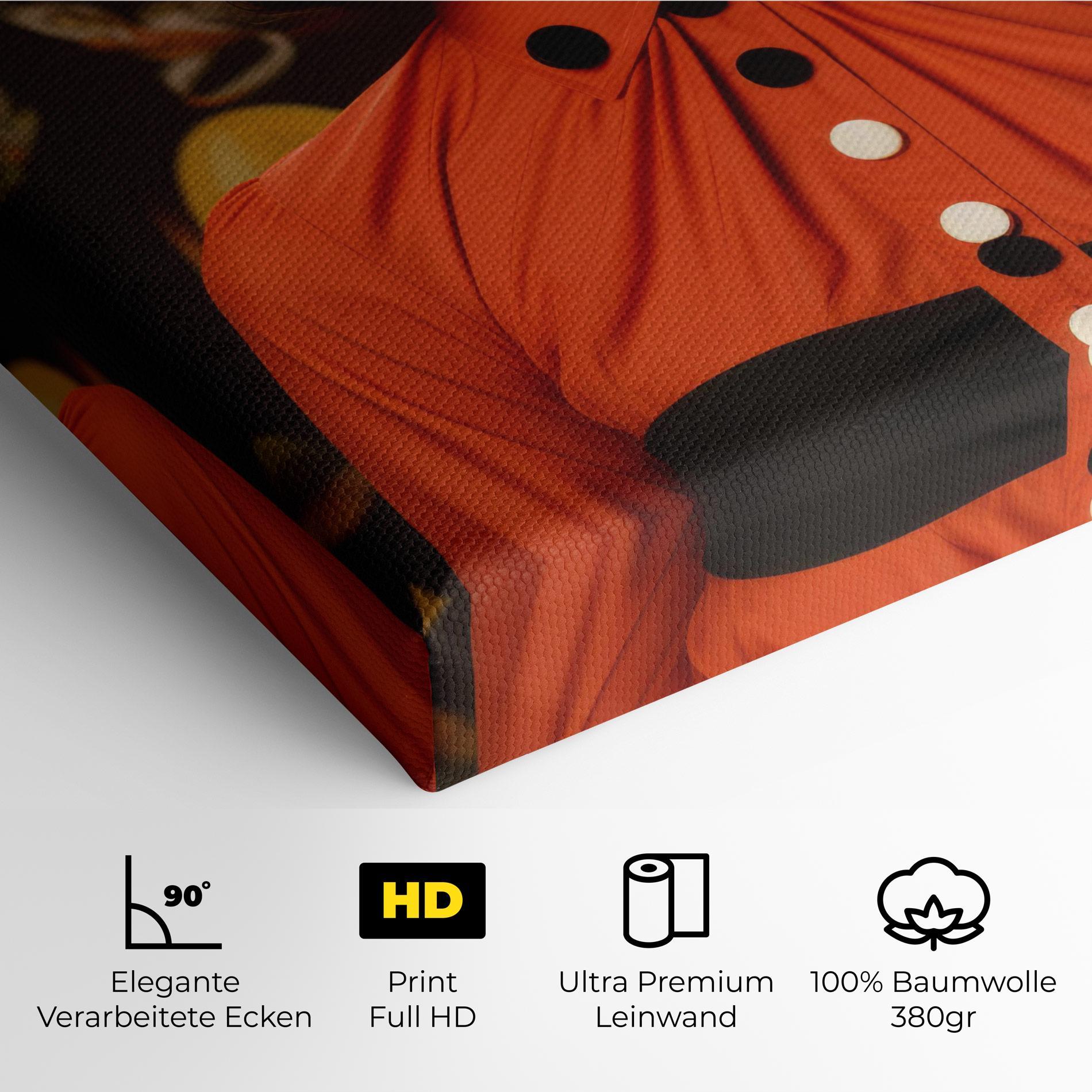 Leinwandbild Vintage Red Black mockup 4