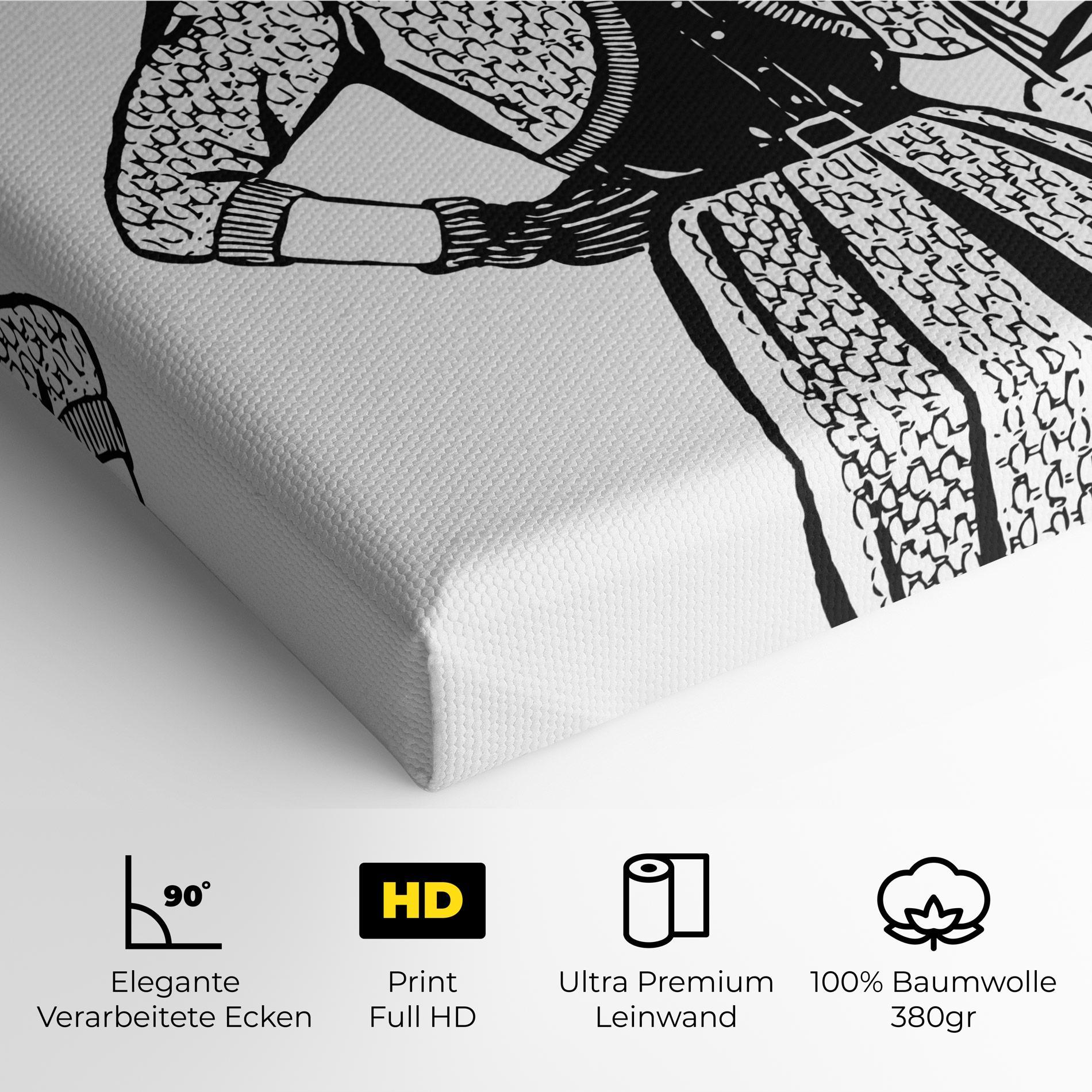 Leinwandbild Vintage Woman Line mockup 4