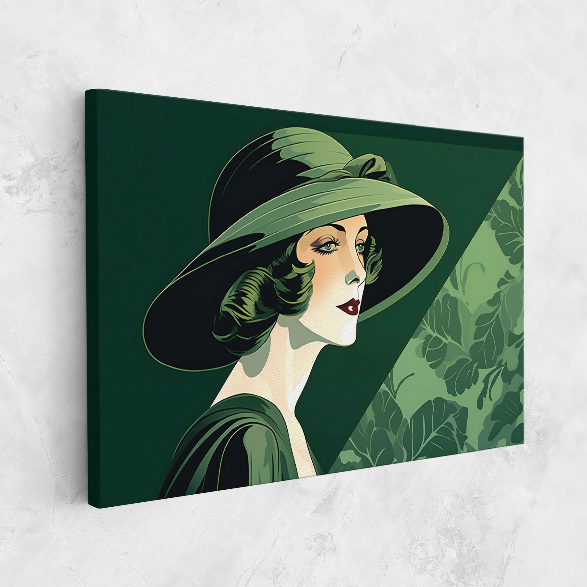 Green Woman Painting mockup 1