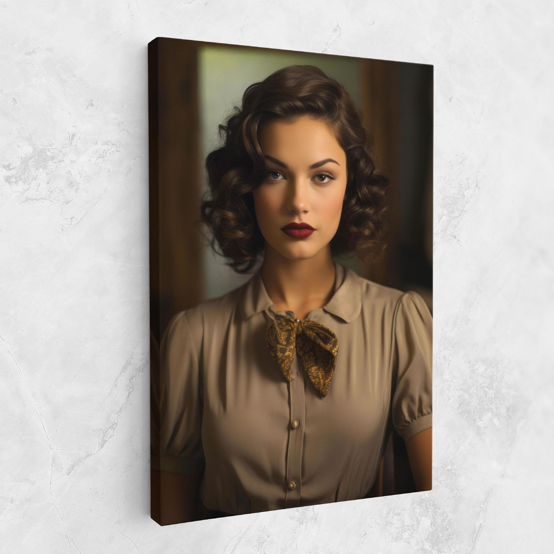 Leinwandbild Beige Vintage Blouse mockup 1