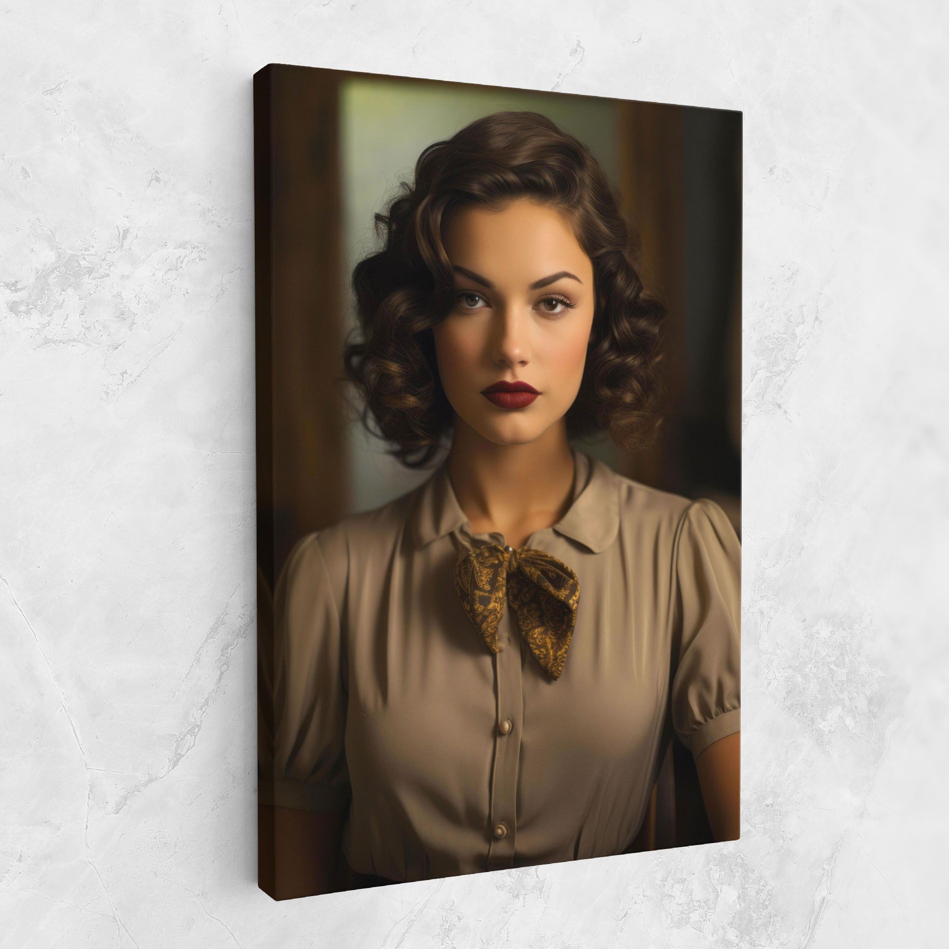 Beige Vintage Blouse mockup 1