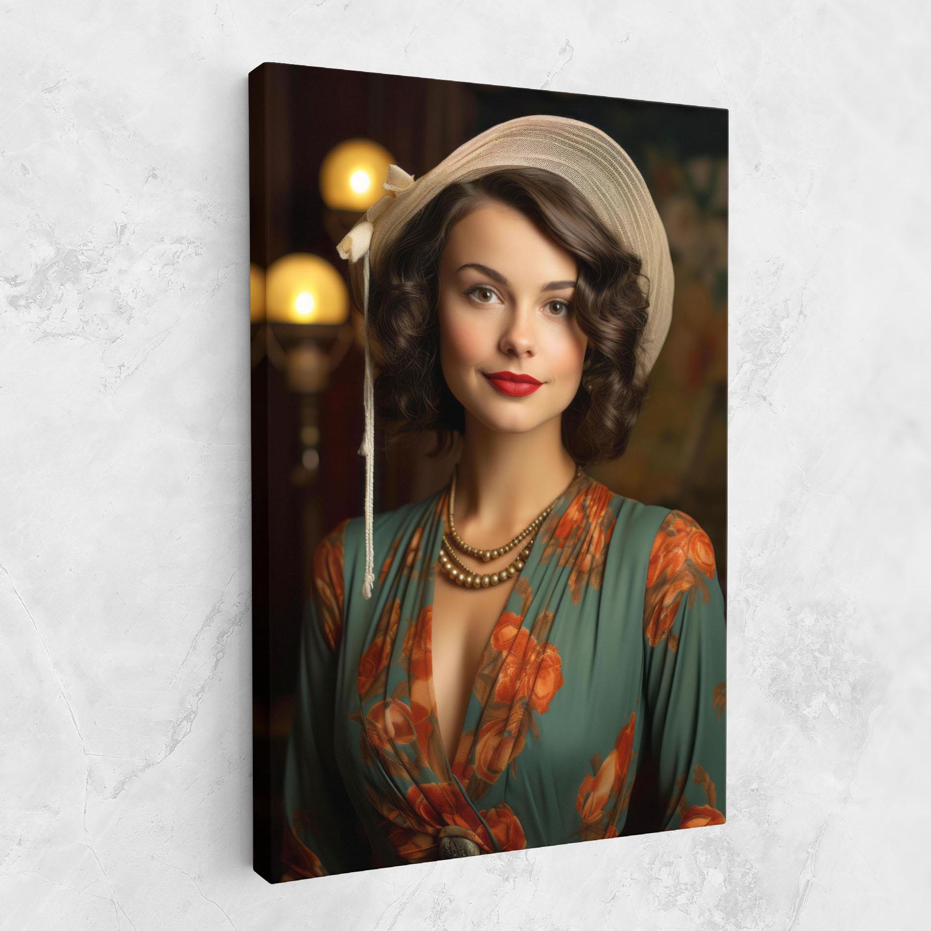 Leinwandbild Green Orange Blouse mockup 1