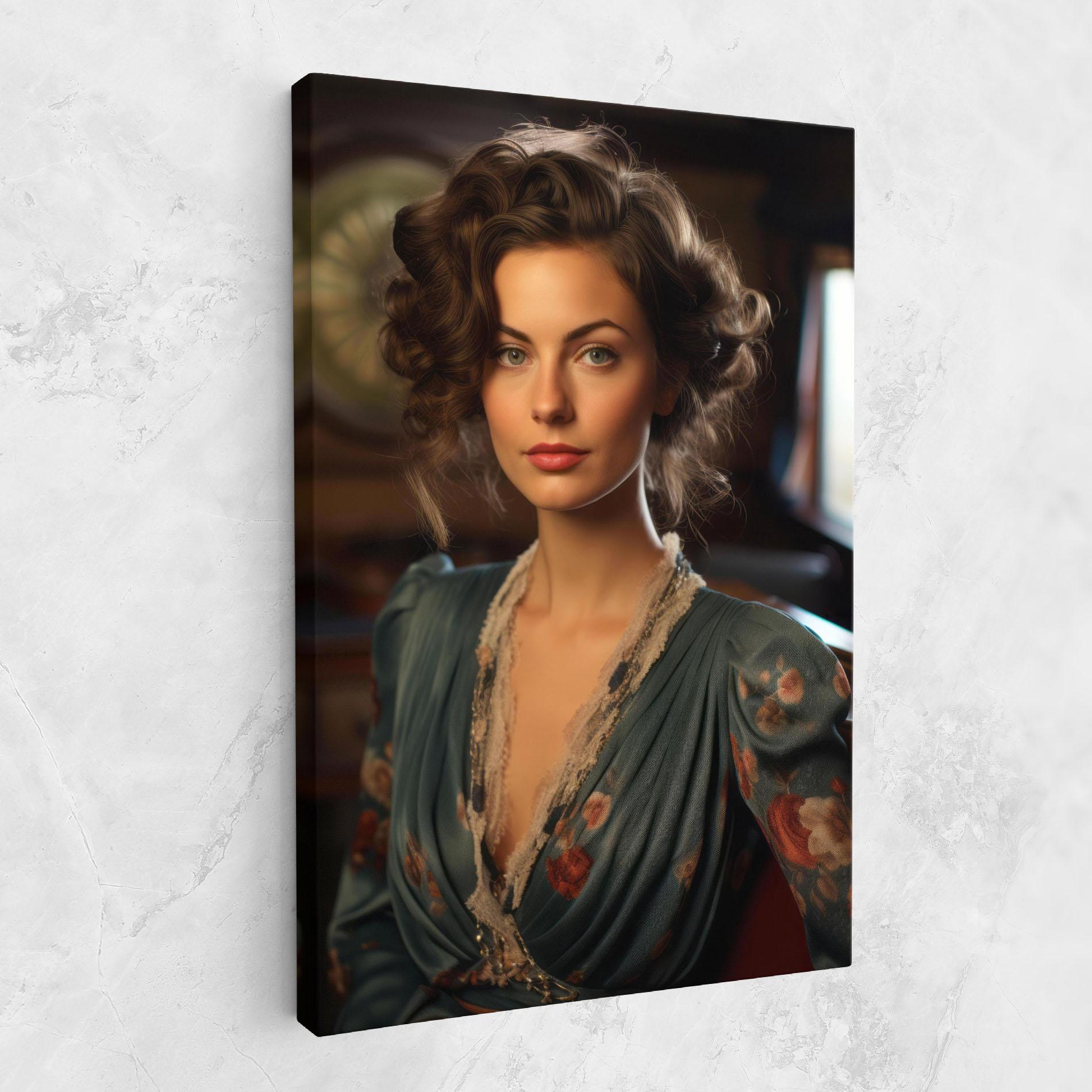 Leinwandbild Pink Flowers Dress mockup 1