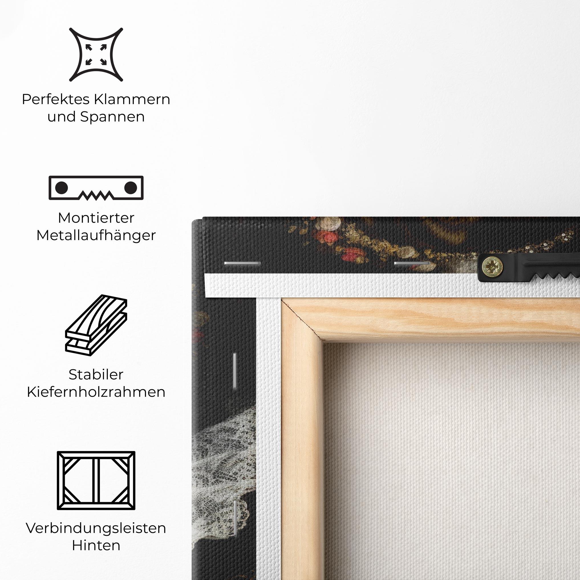 Leinwandbild Baroque Lady Portrait mockup 5