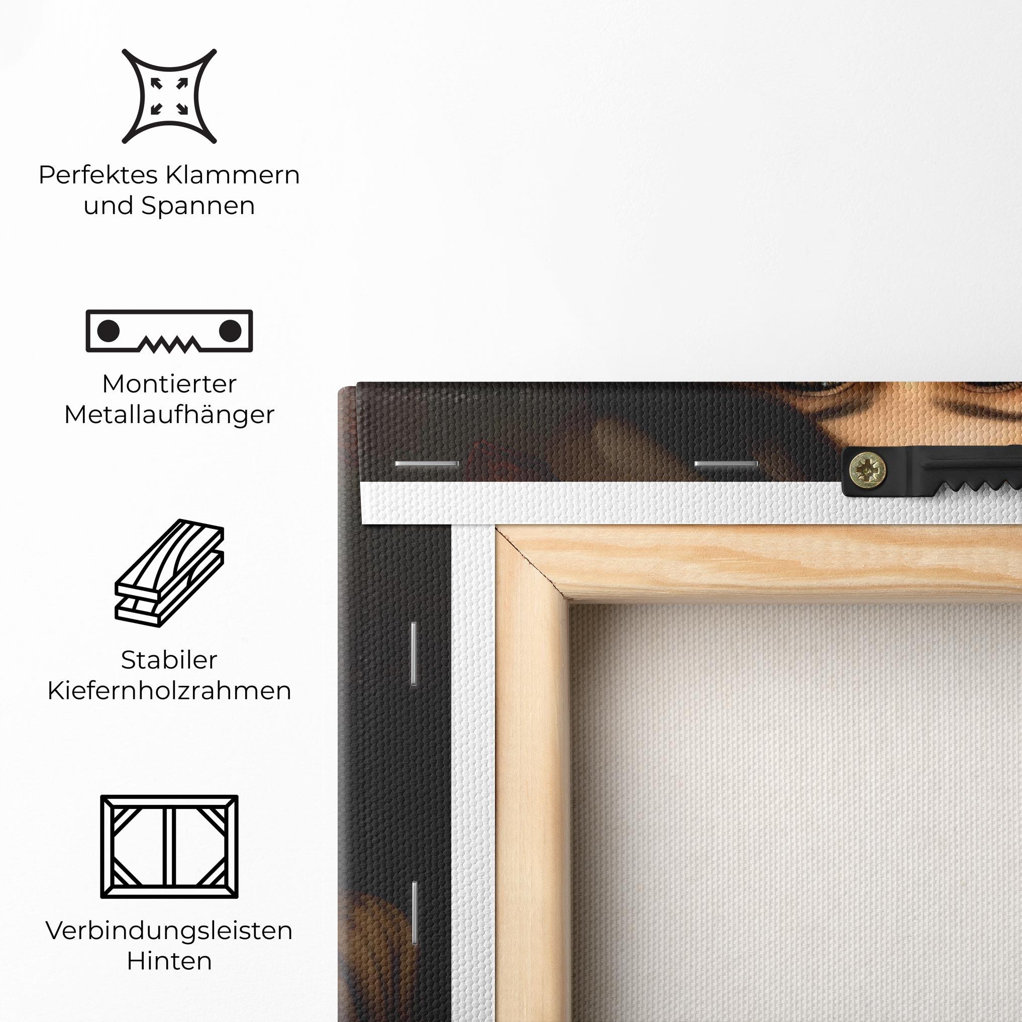 Leinwandbild Cream Vintage Hat mockup 5