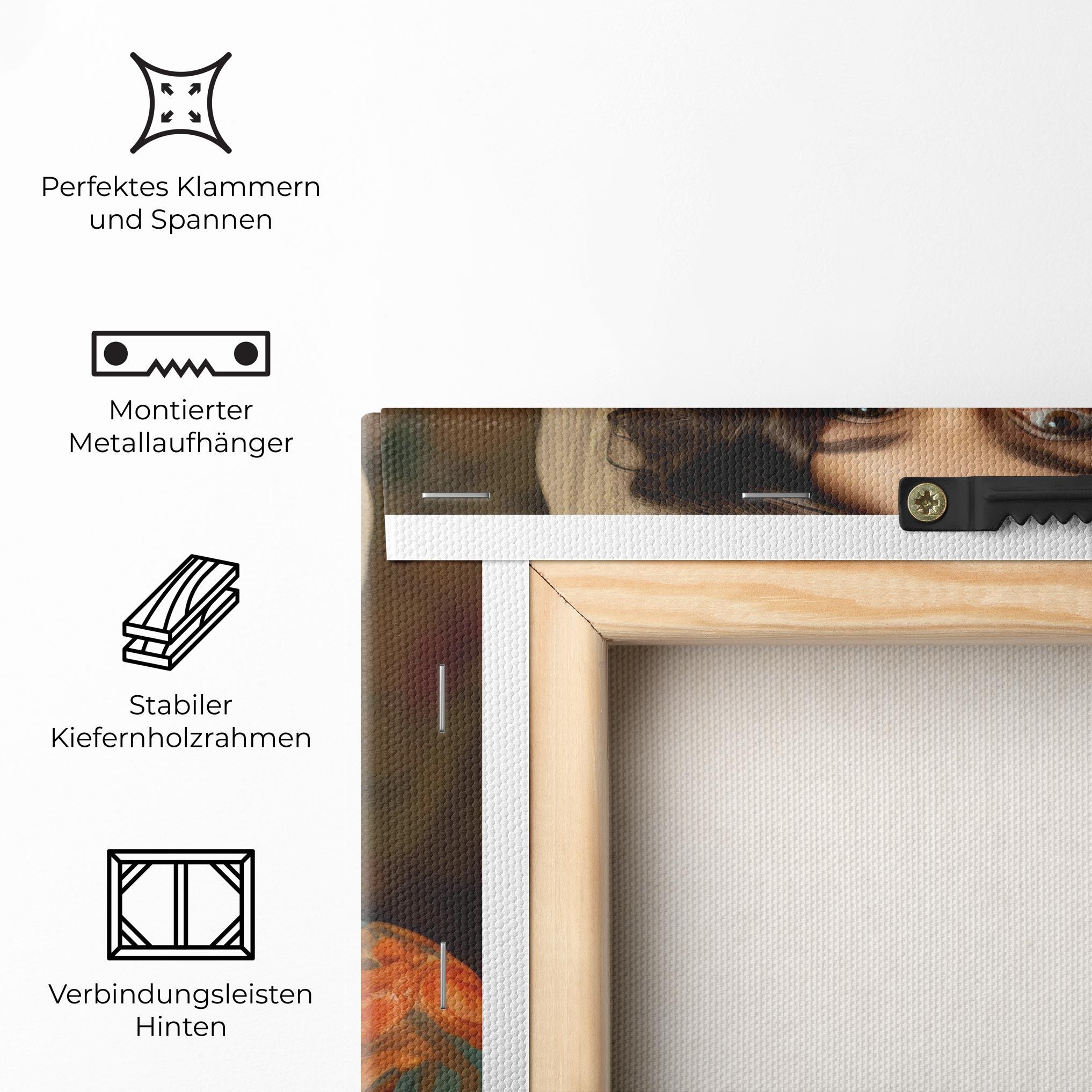 Leinwandbild Green Orange Blouse mockup 5