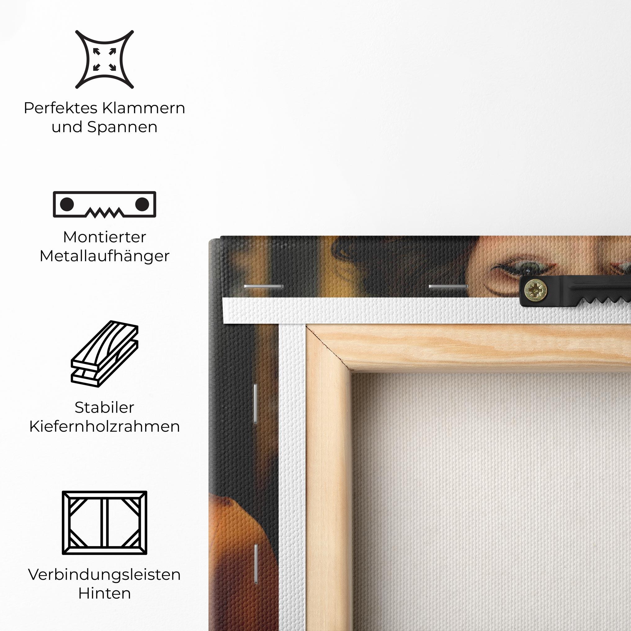 Leinwandbild Orange Blouse Pearls mockup 5