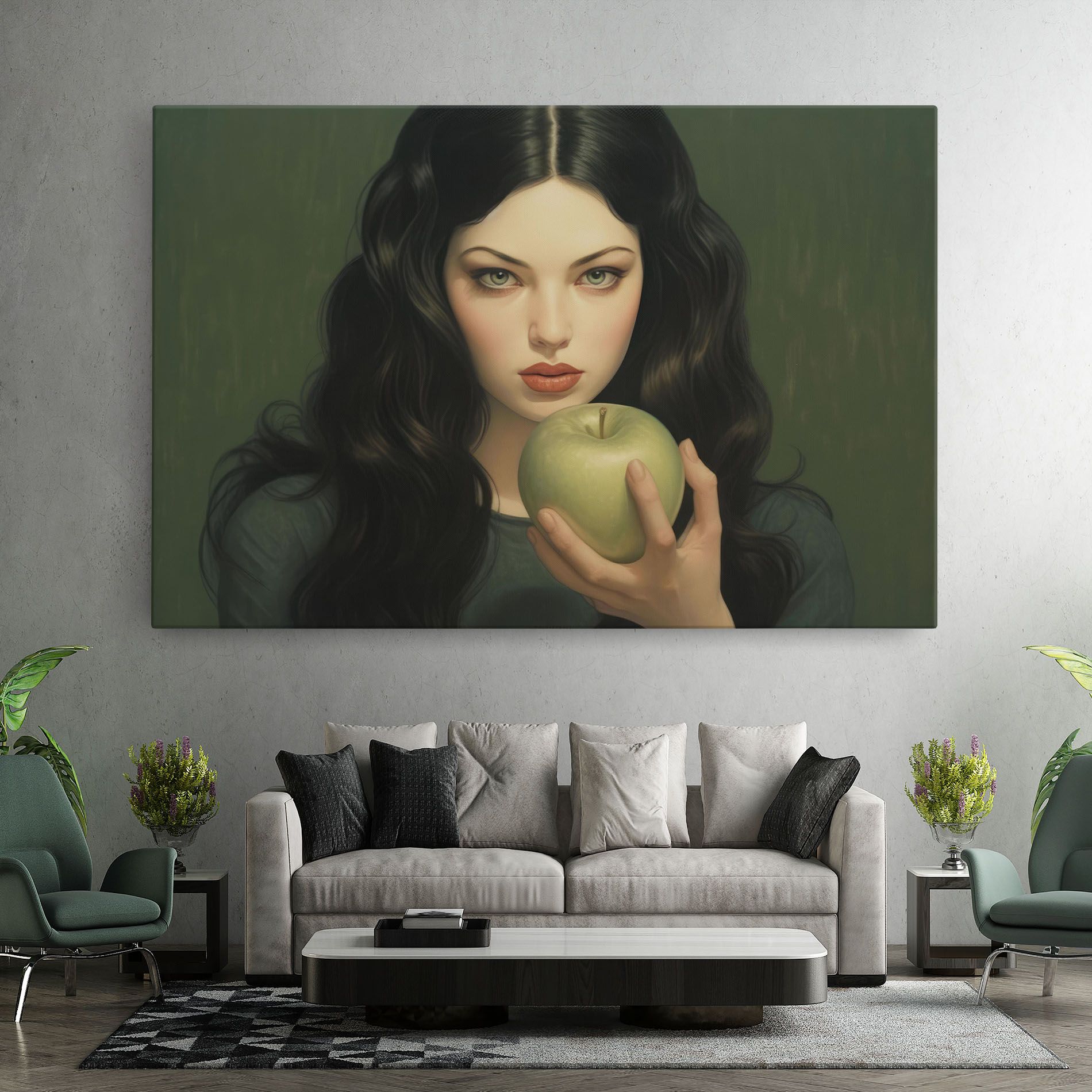 Green Apple Painting mockup 7