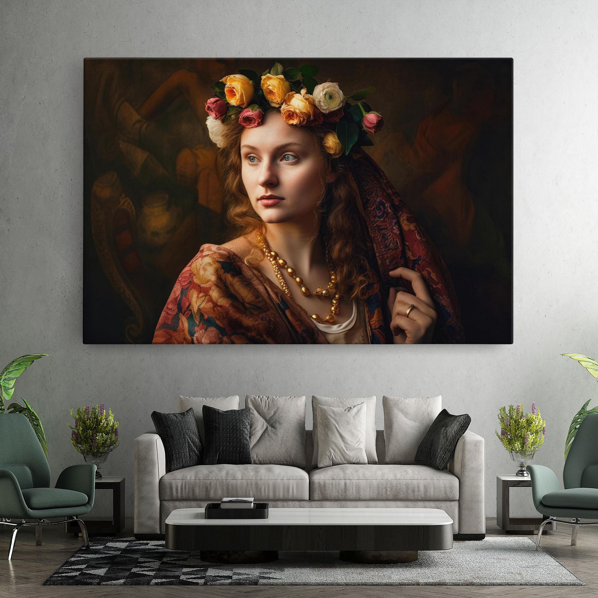 Leinwandbild Renaissance Woman mockup 7