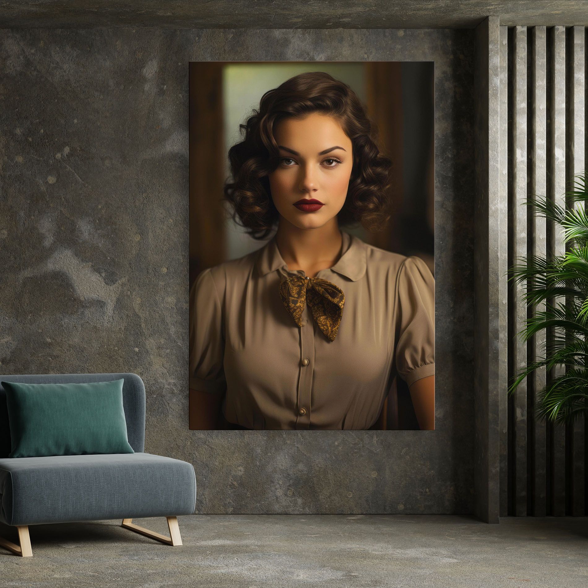 Beige Vintage Blouse mockup 7