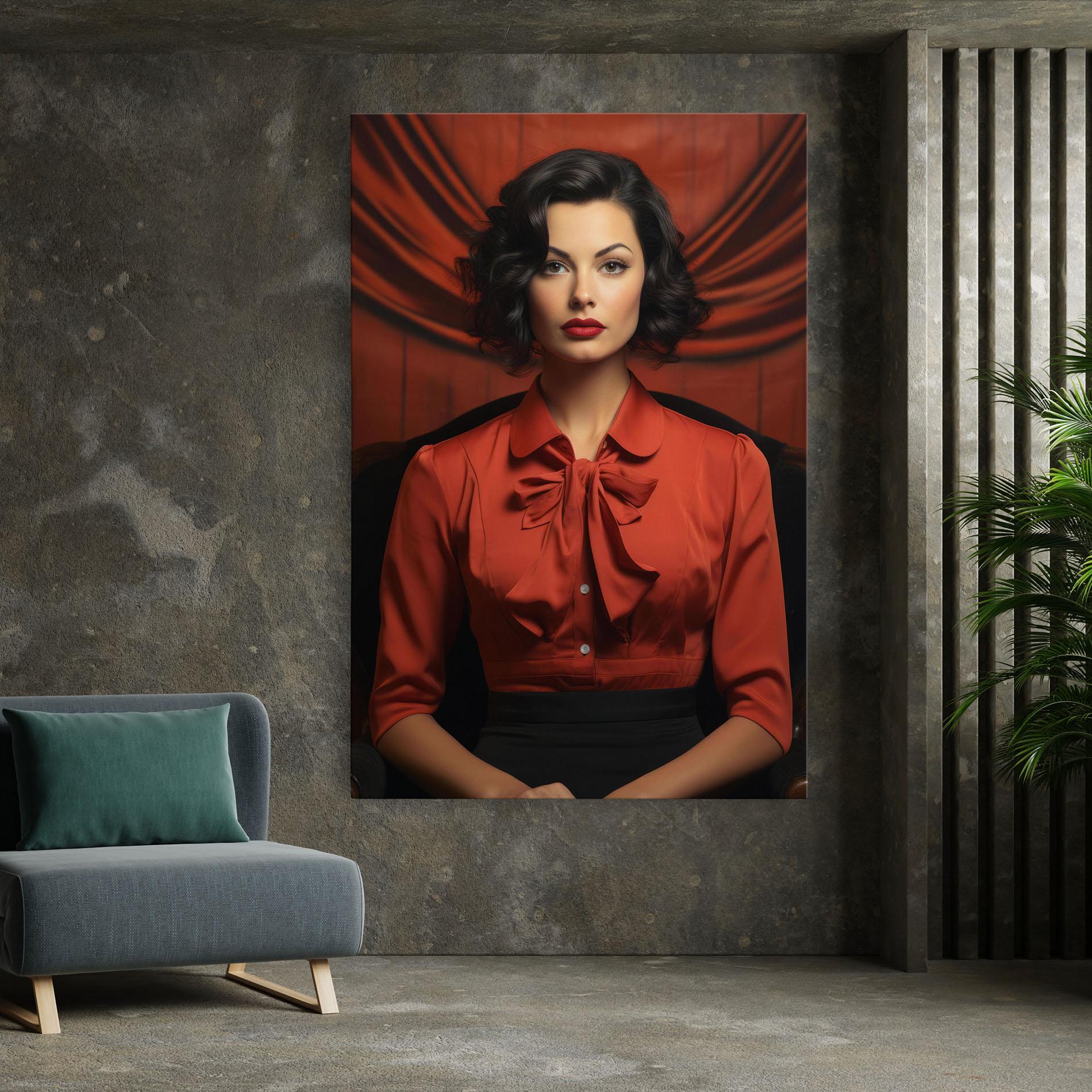 Leinwandbild Pretty Red Blouse mockup 7