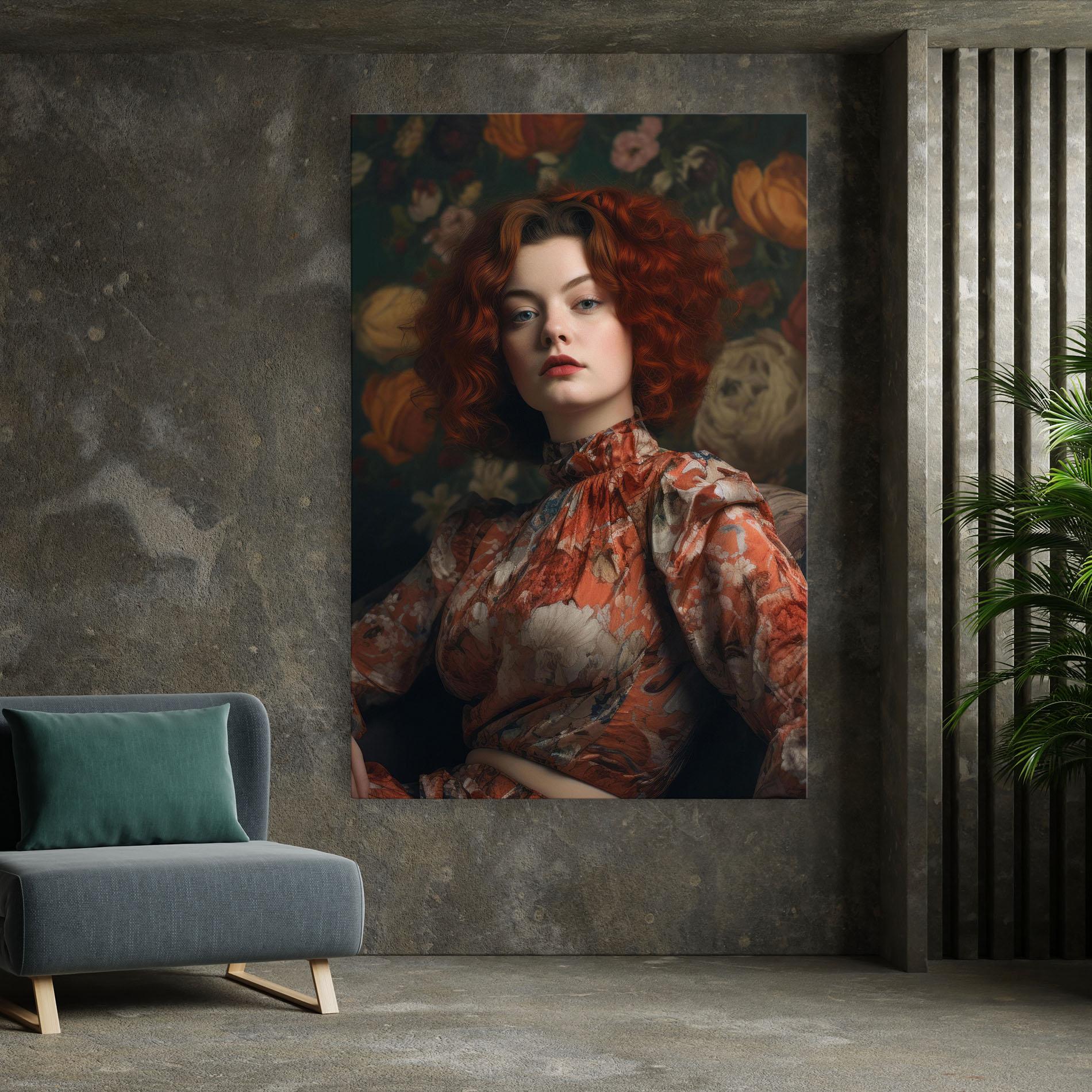 Leinwandbild Red Vintage Hair mockup 7