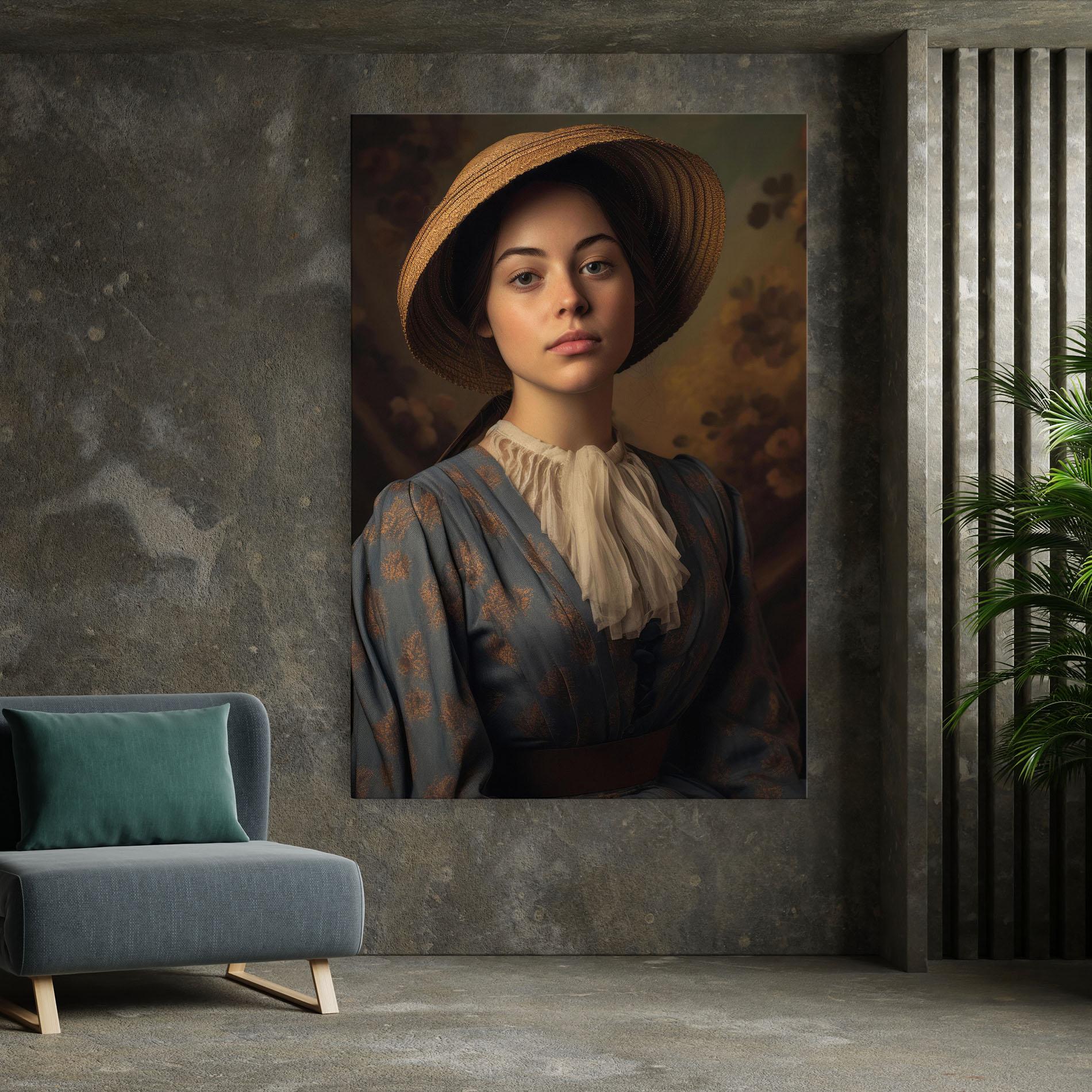 Leinwandbild Vintage Blue Dress mockup 7