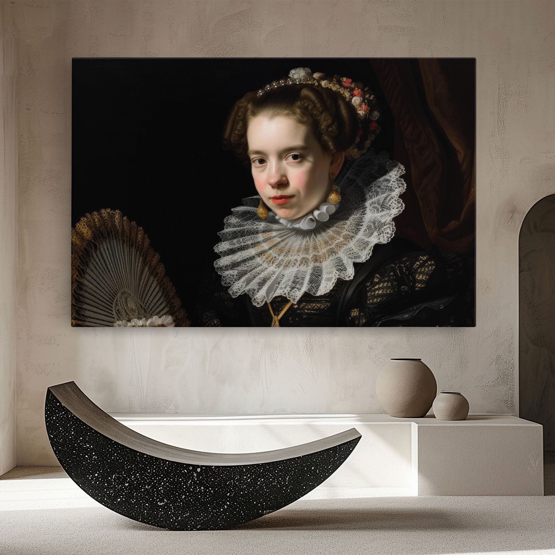 Baroque Lady Portrait mockup 8