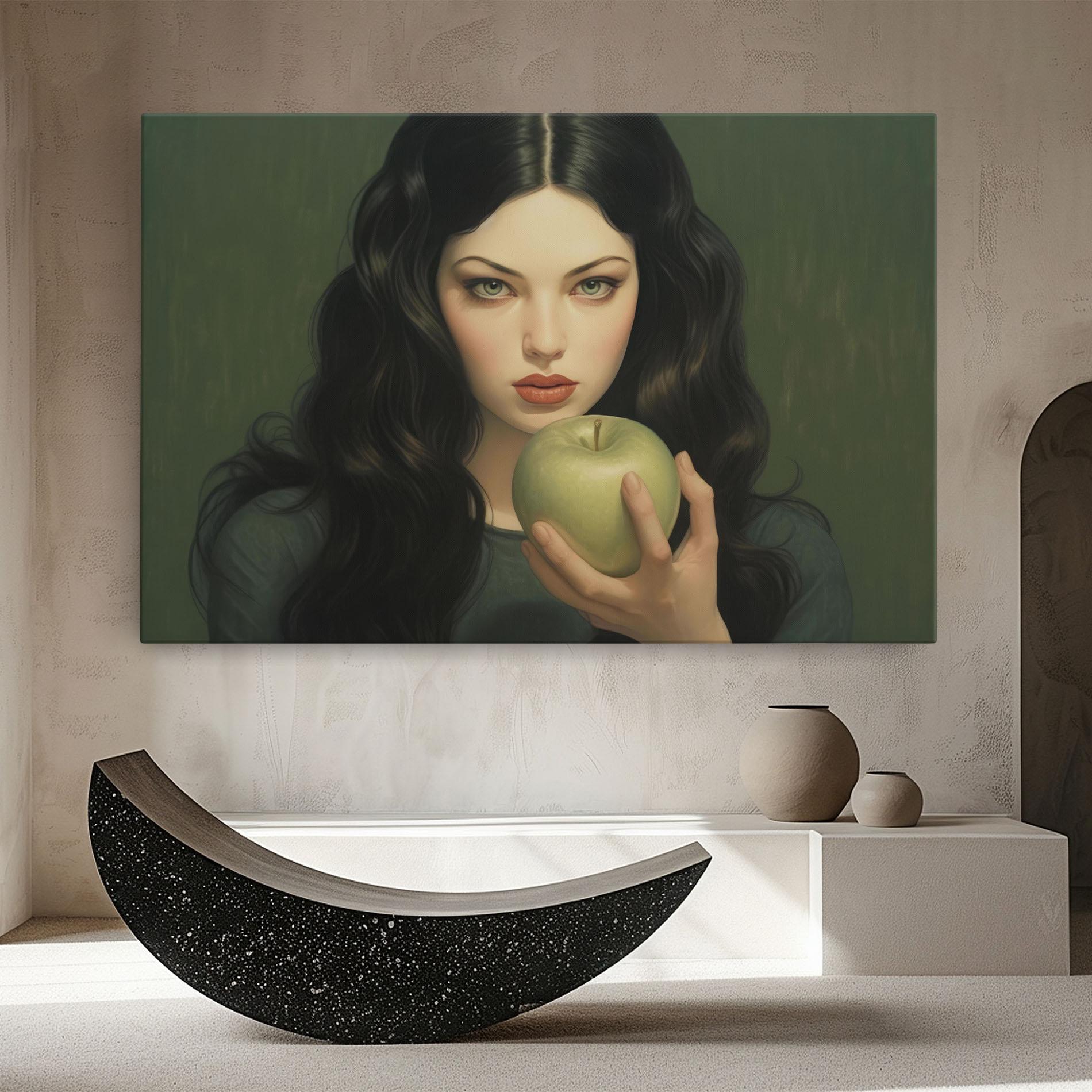 Leinwandbild Green Apple Painting mockup 8