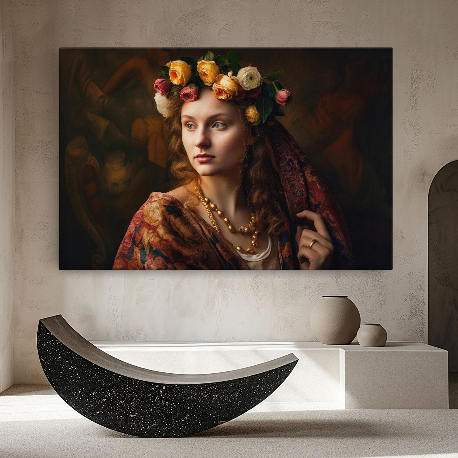 Leinwandbild Renaissance Woman mockup 8
