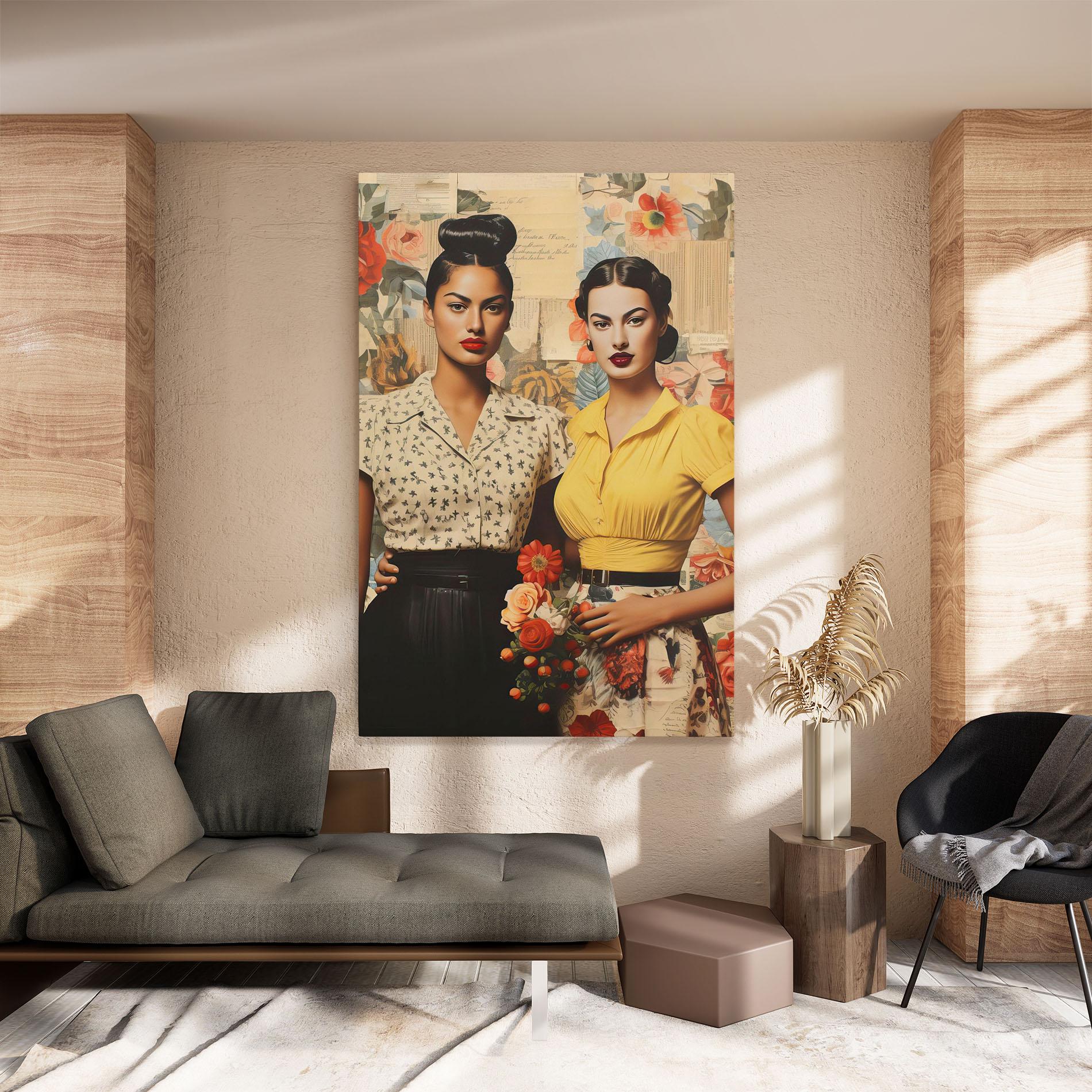 Leinwandbild Friendship Vintage Power mockup 8