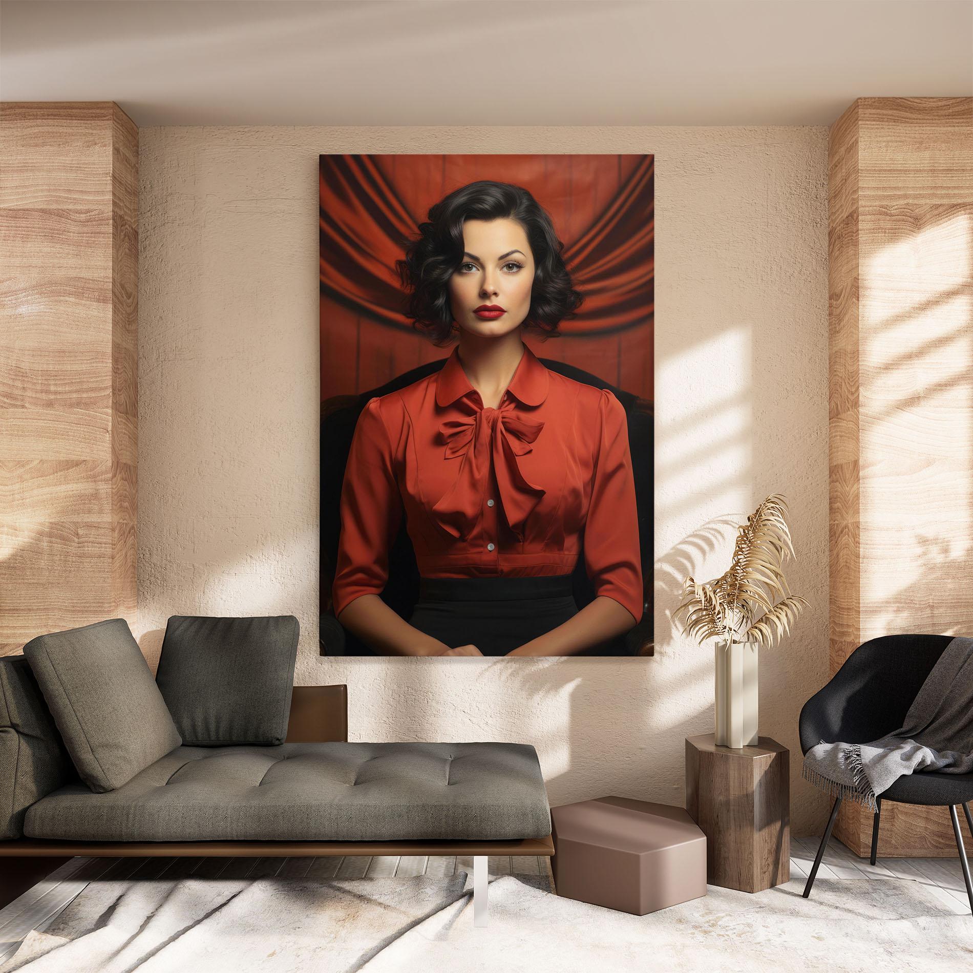 Leinwandbild Pretty Red Blouse mockup 8