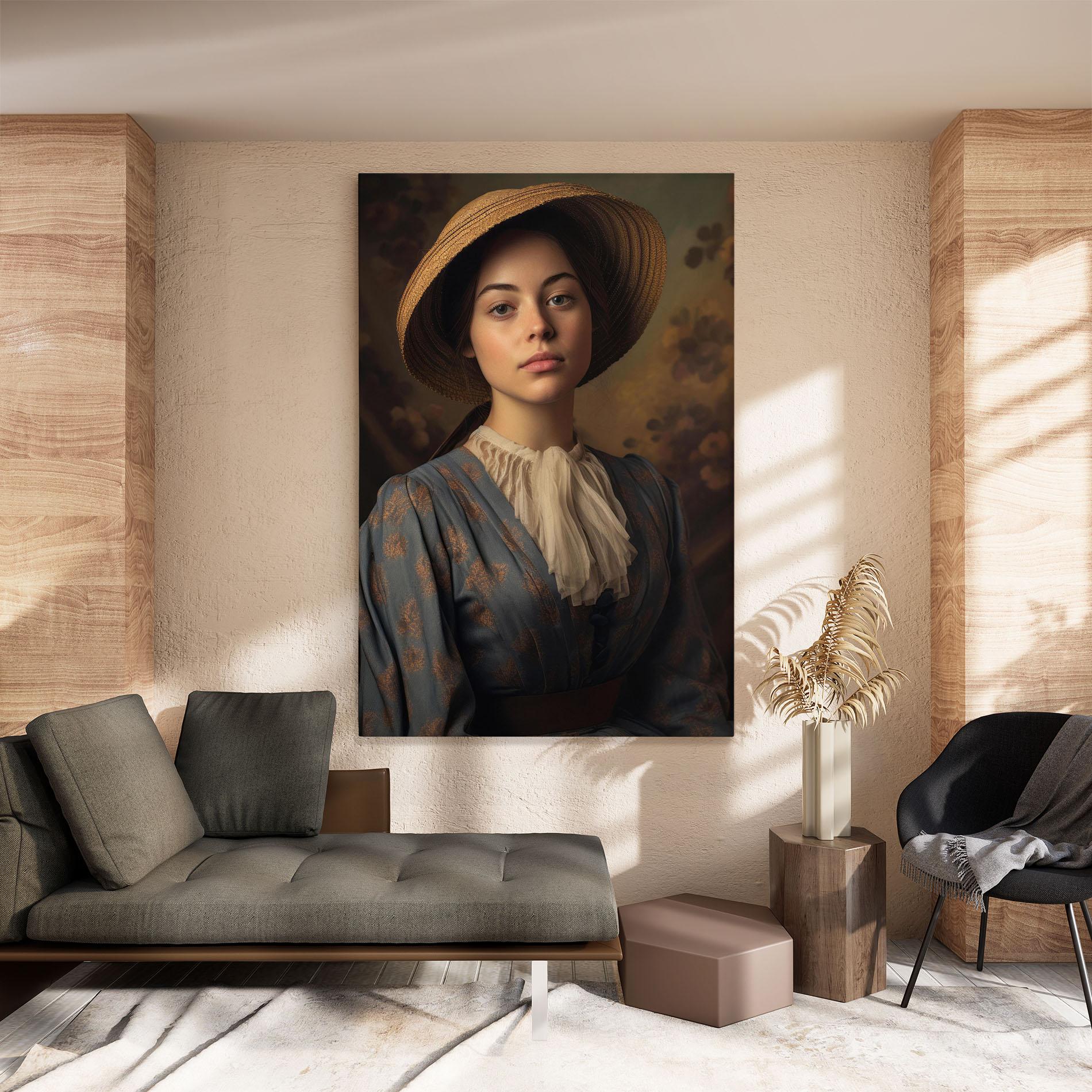 Leinwandbild Vintage Blue Dress mockup 8