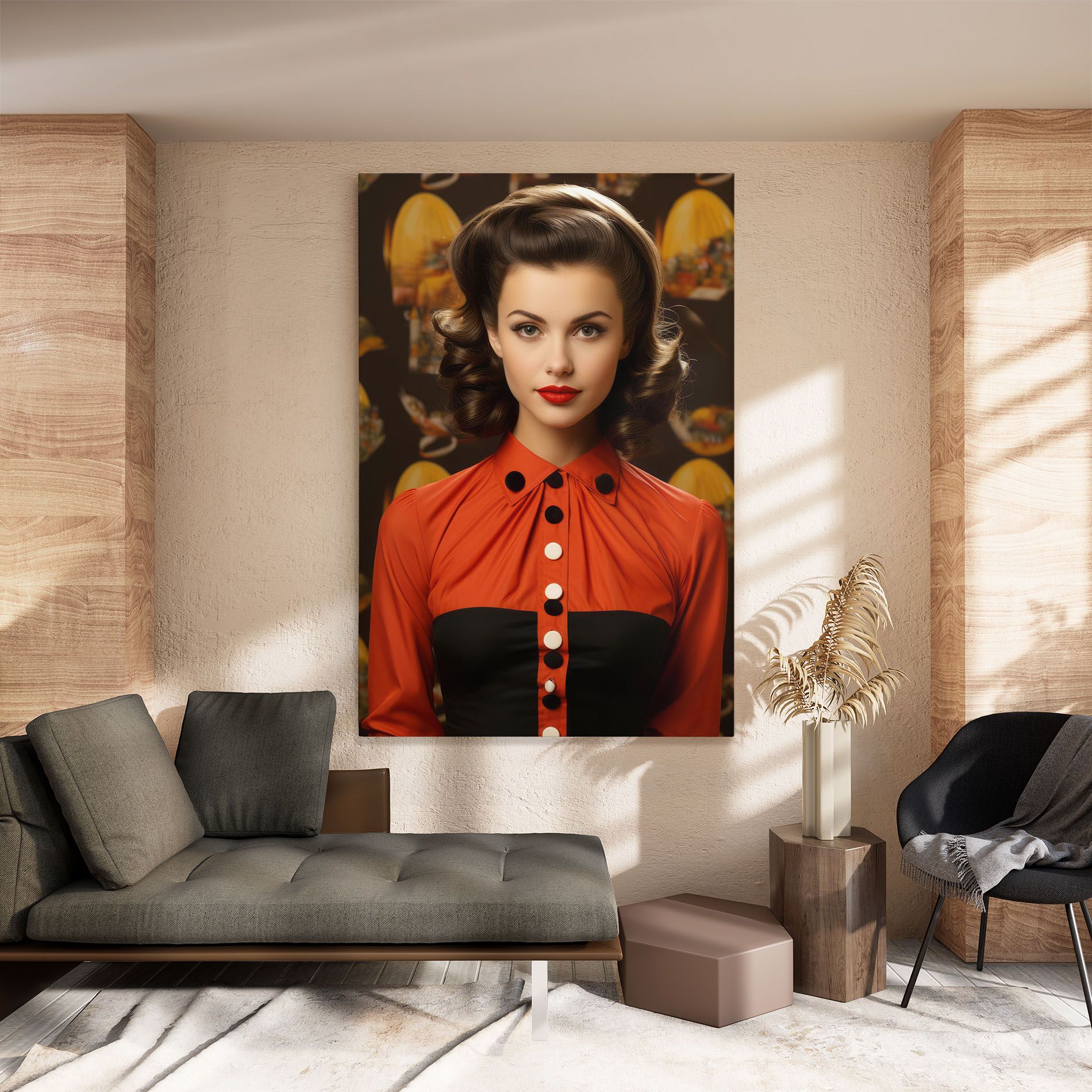 Vintage Red Black mockup 8