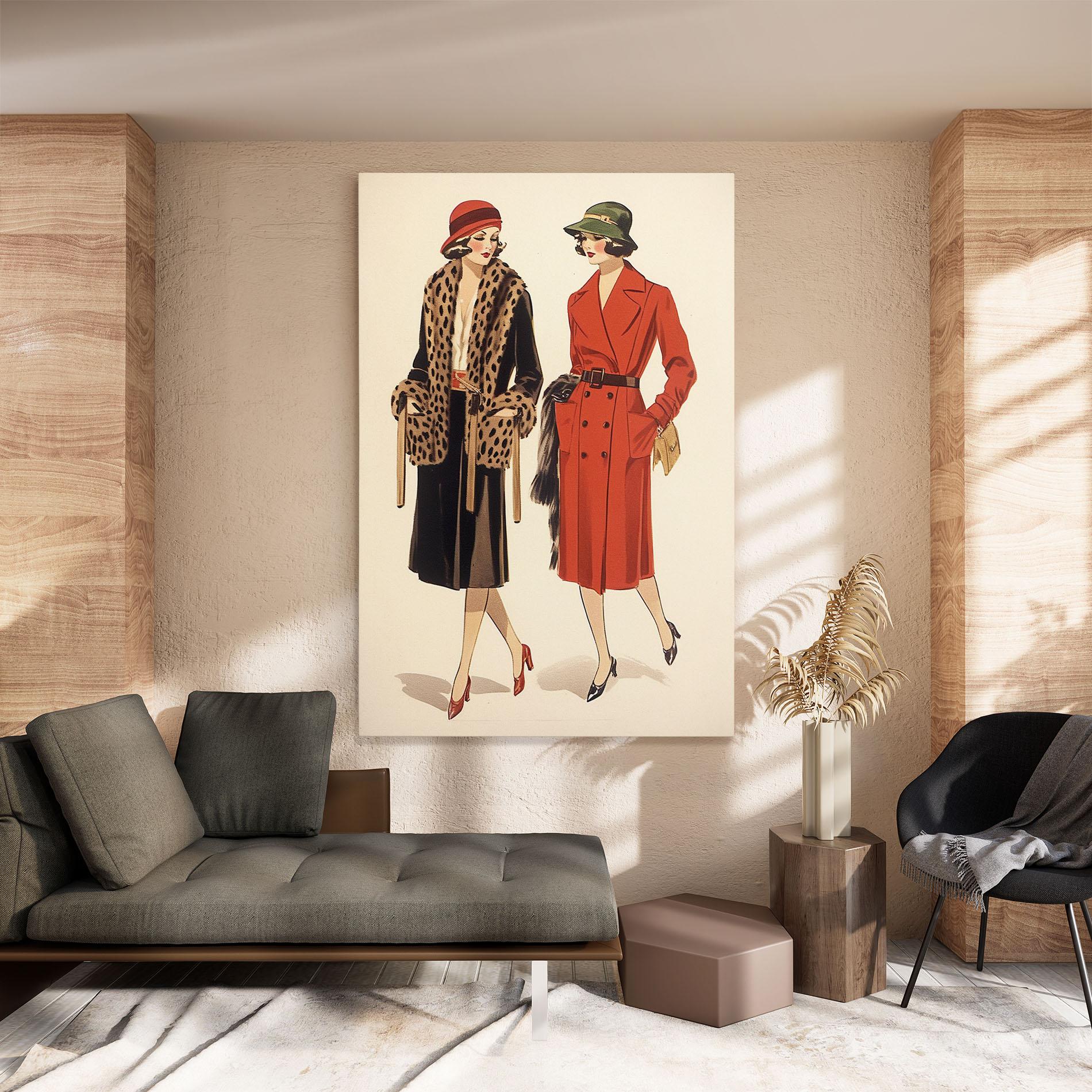 Leinwandbild Vintage Side By Side mockup 8