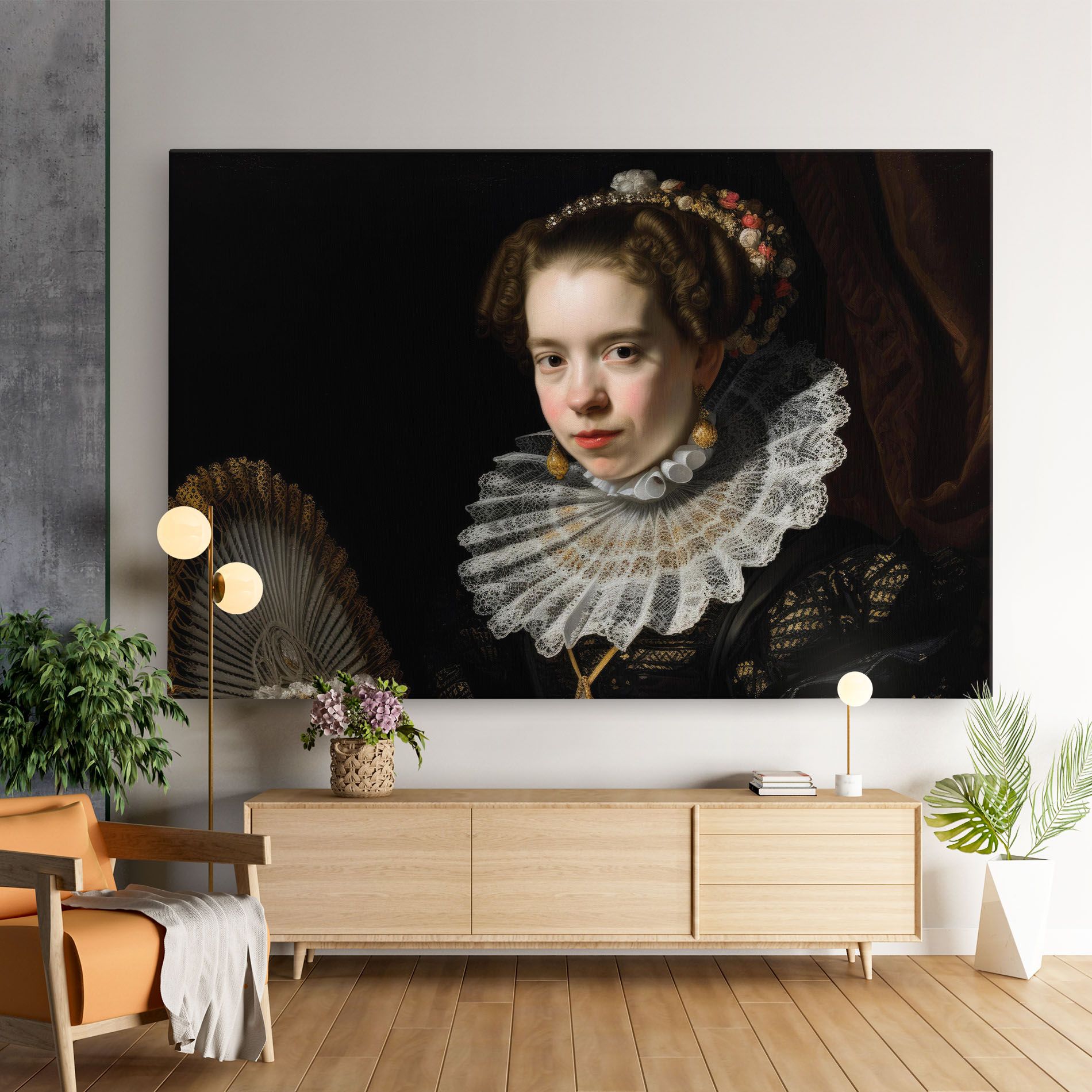 Baroque Lady Portrait mockup 9