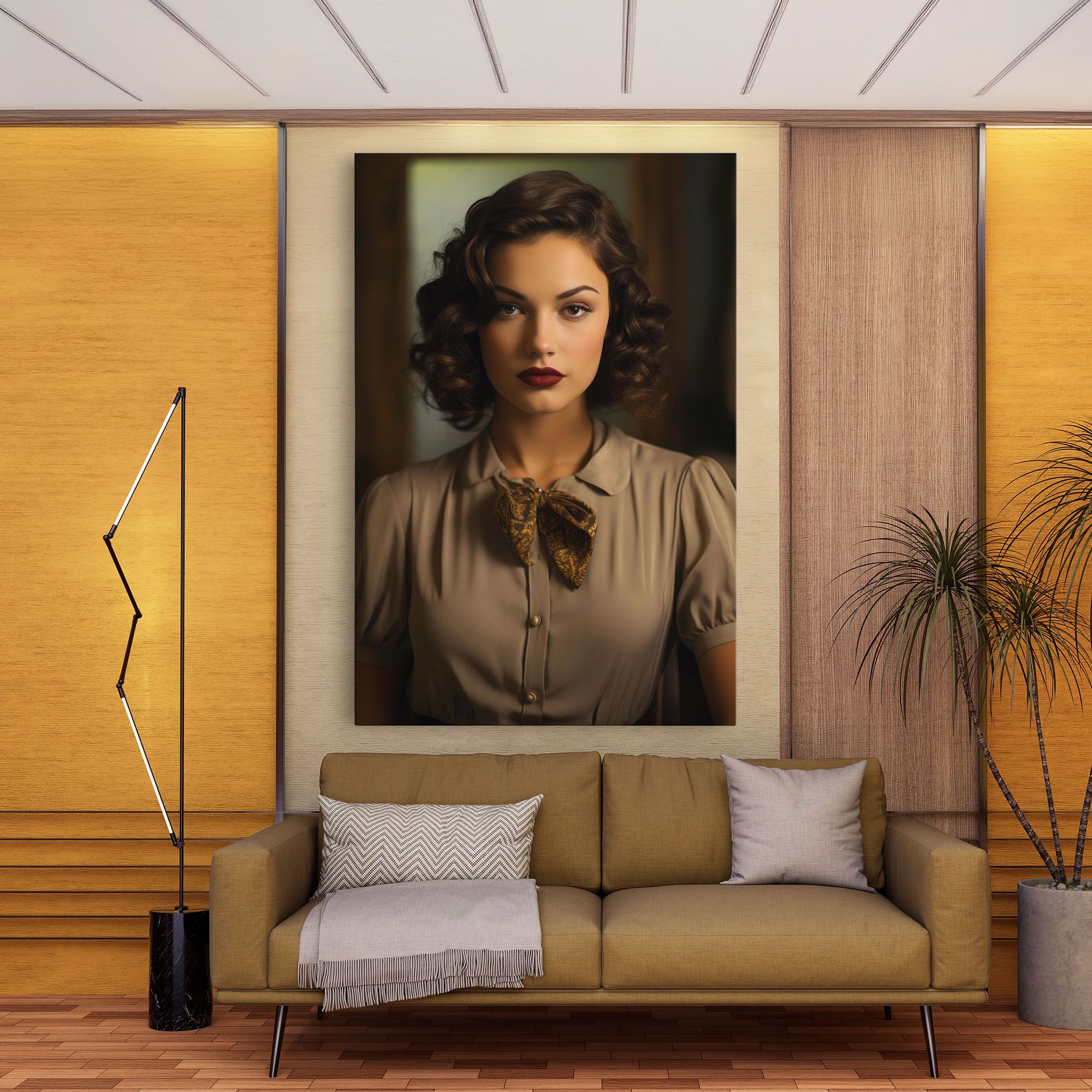 Beige Vintage Blouse mockup 9