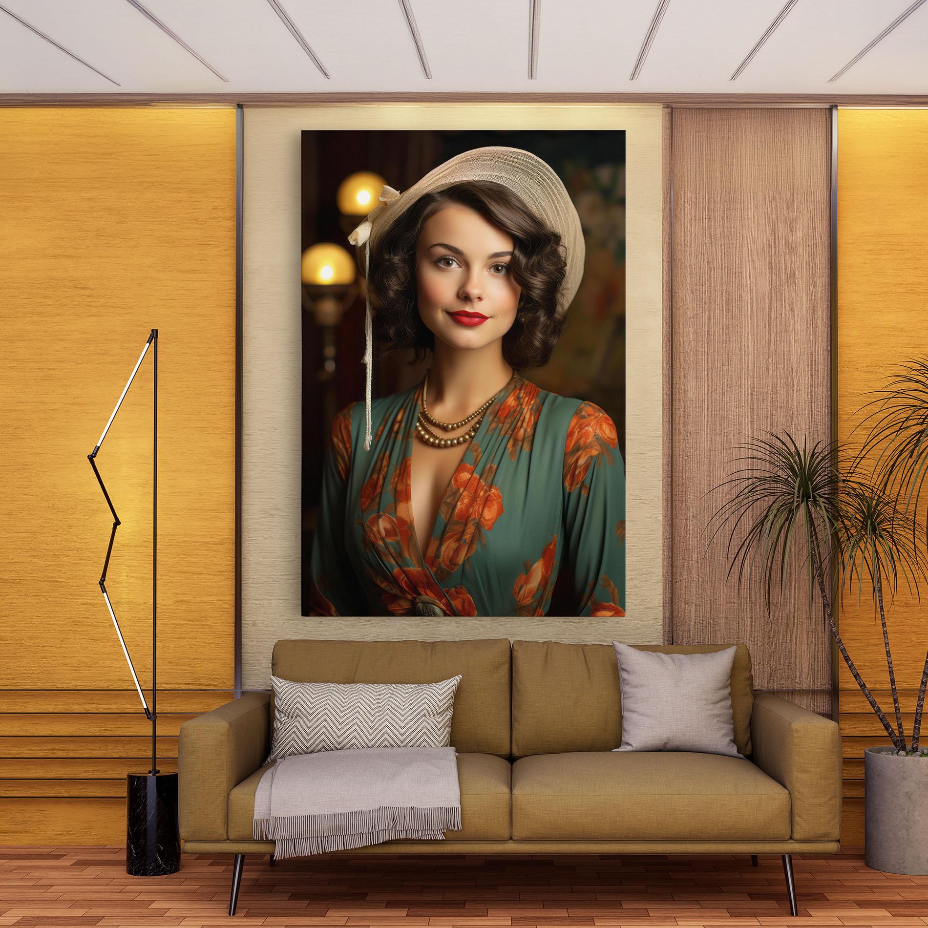 Leinwandbild Green Orange Blouse mockup 9