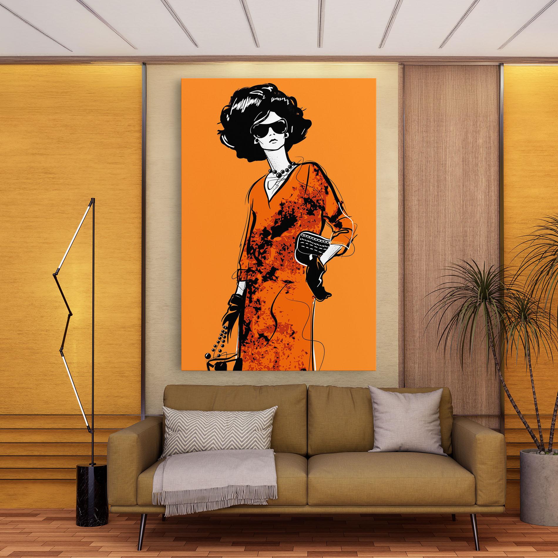 Leinwandbild Old Orange Dress mockup 9