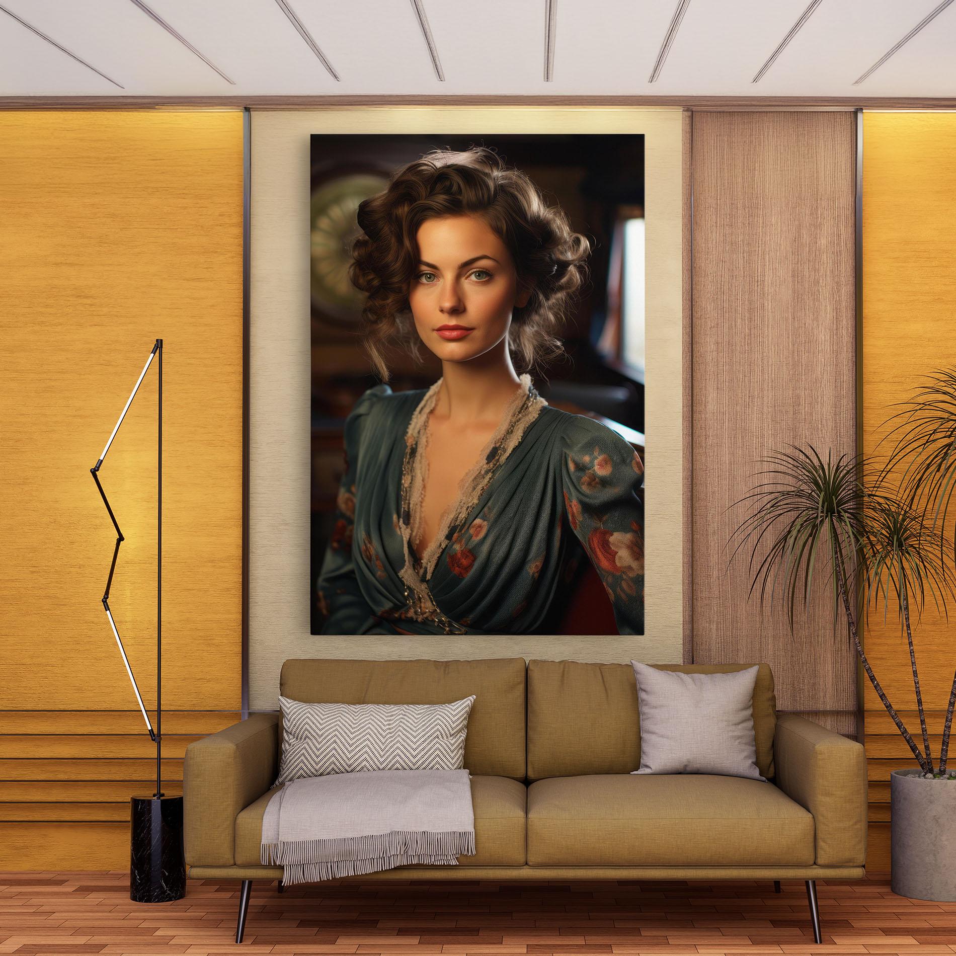 Leinwandbild Pink Flowers Dress mockup 9