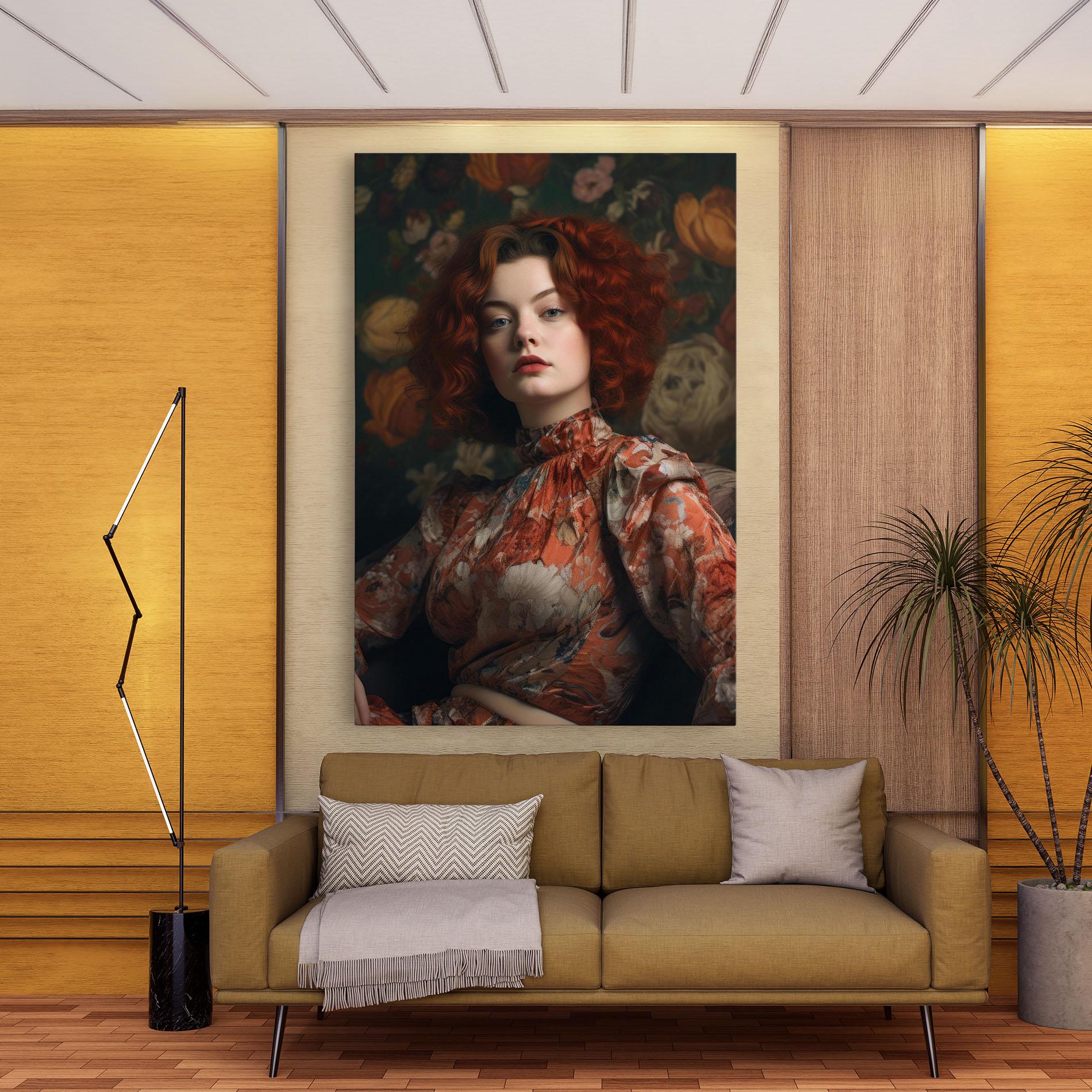 Leinwandbild Red Vintage Hair mockup 9