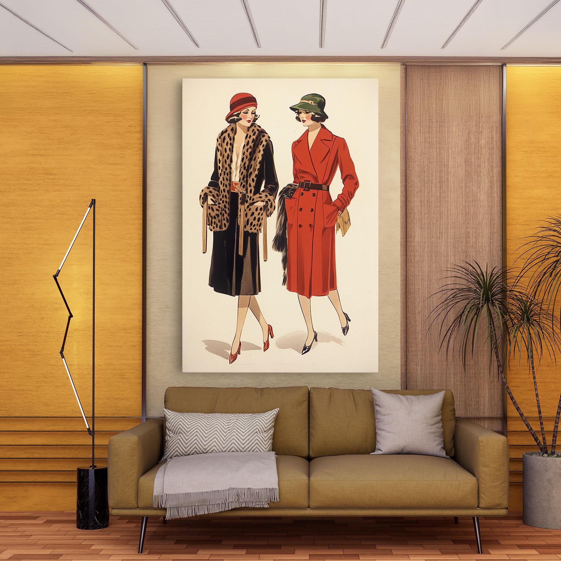 Leinwandbild Vintage Side By Side mockup 9