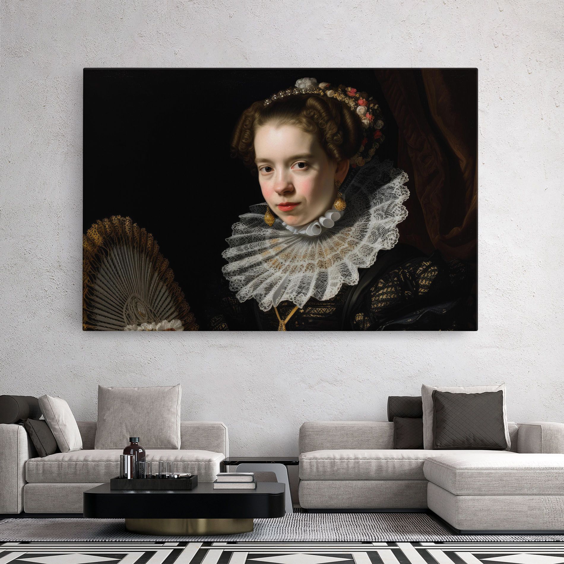 Baroque Lady Portrait mockup 2