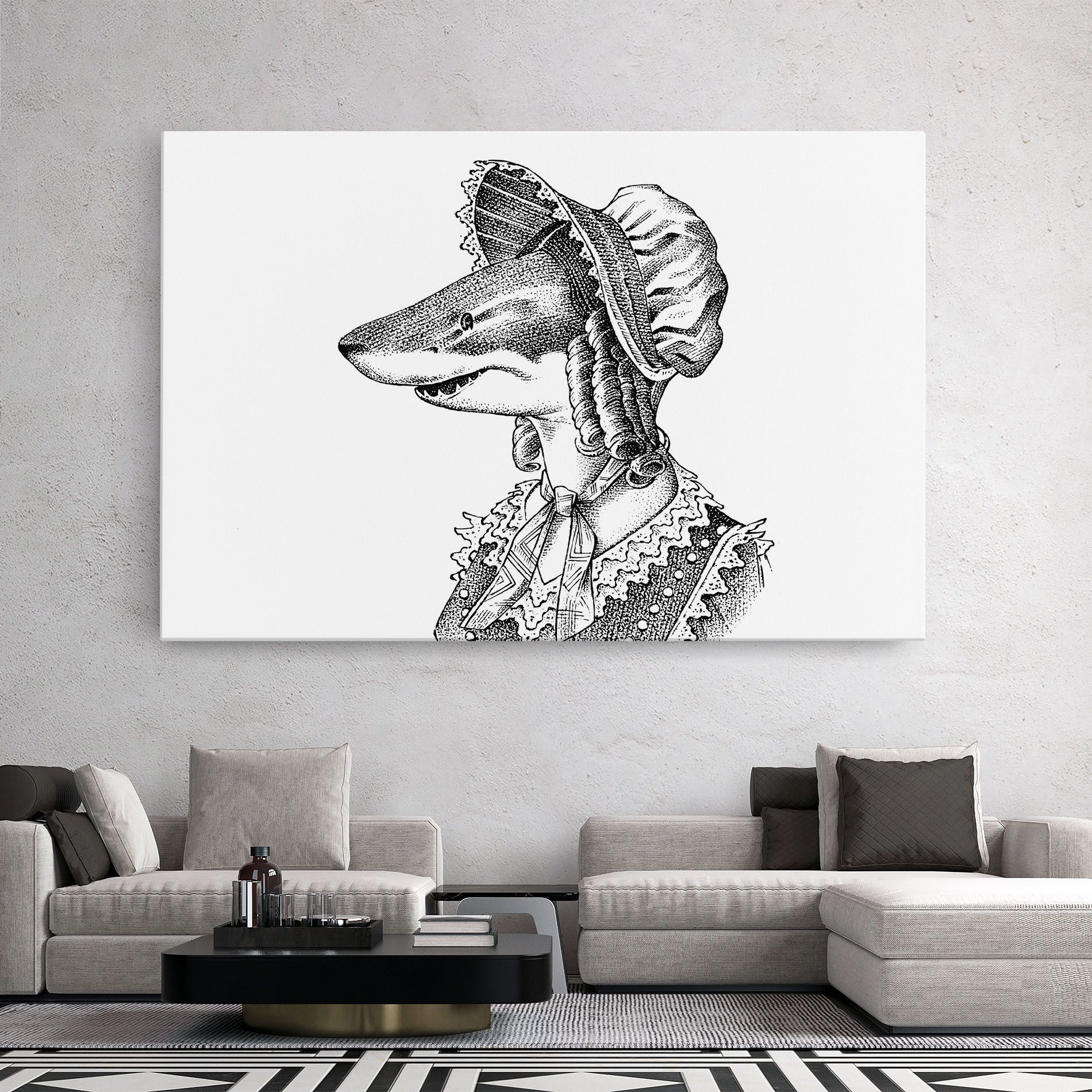 Vintage Shark mockup 2