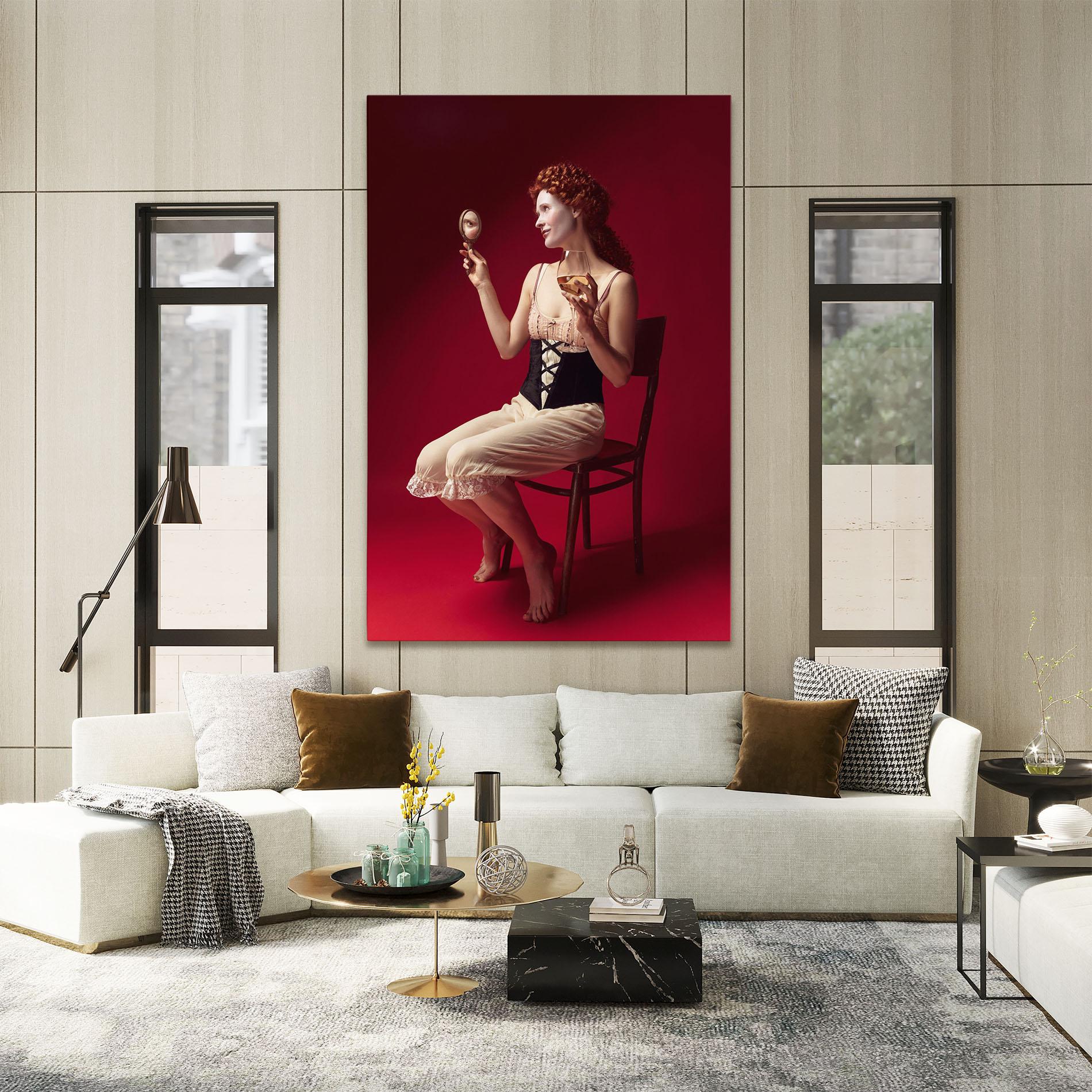 Leinwandbild Medieval Redhead Woman mockup 2