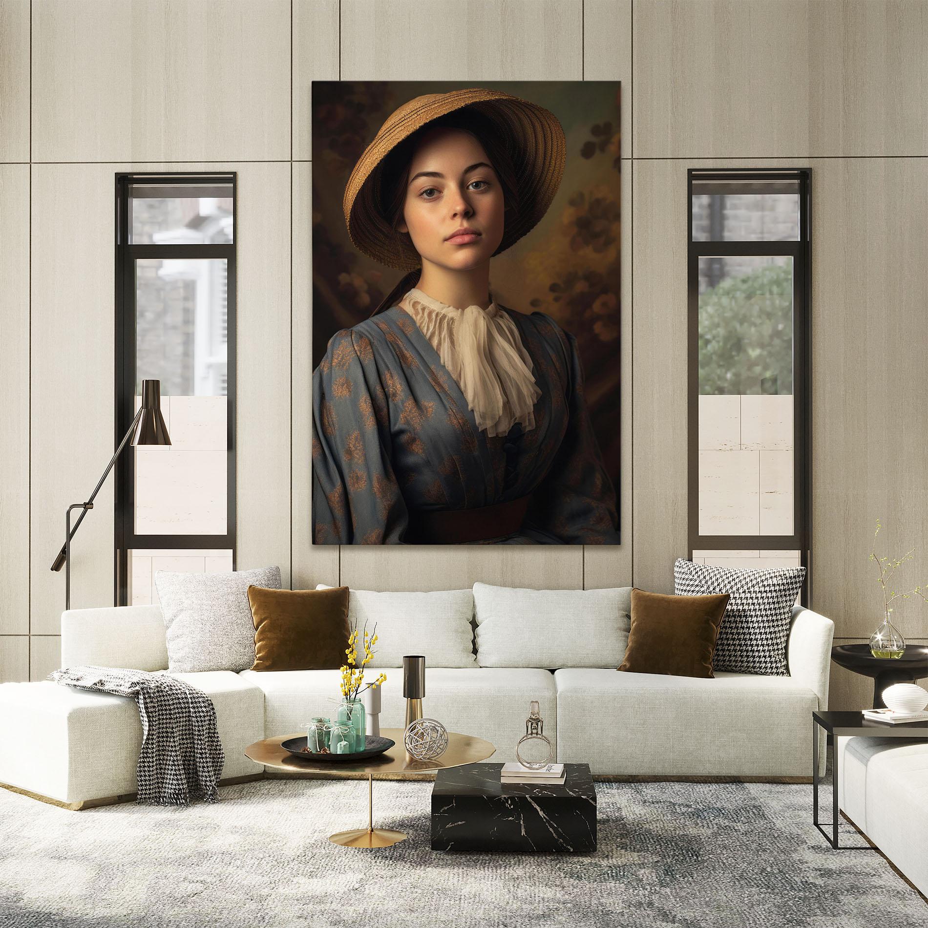 Leinwandbild Vintage Blue Dress mockup 2