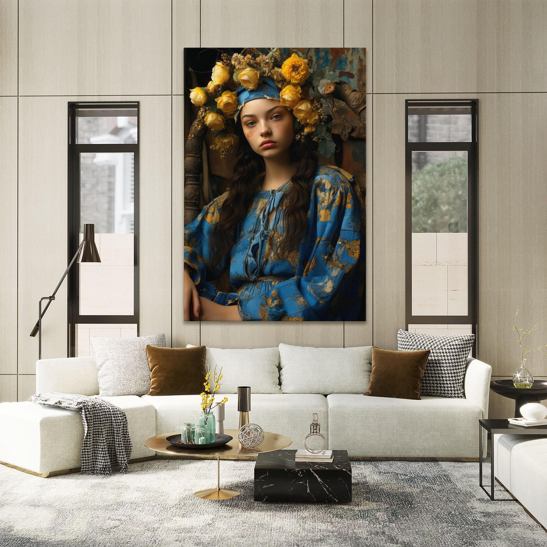 Leinwandbild Yellow Rose Dress mockup 2