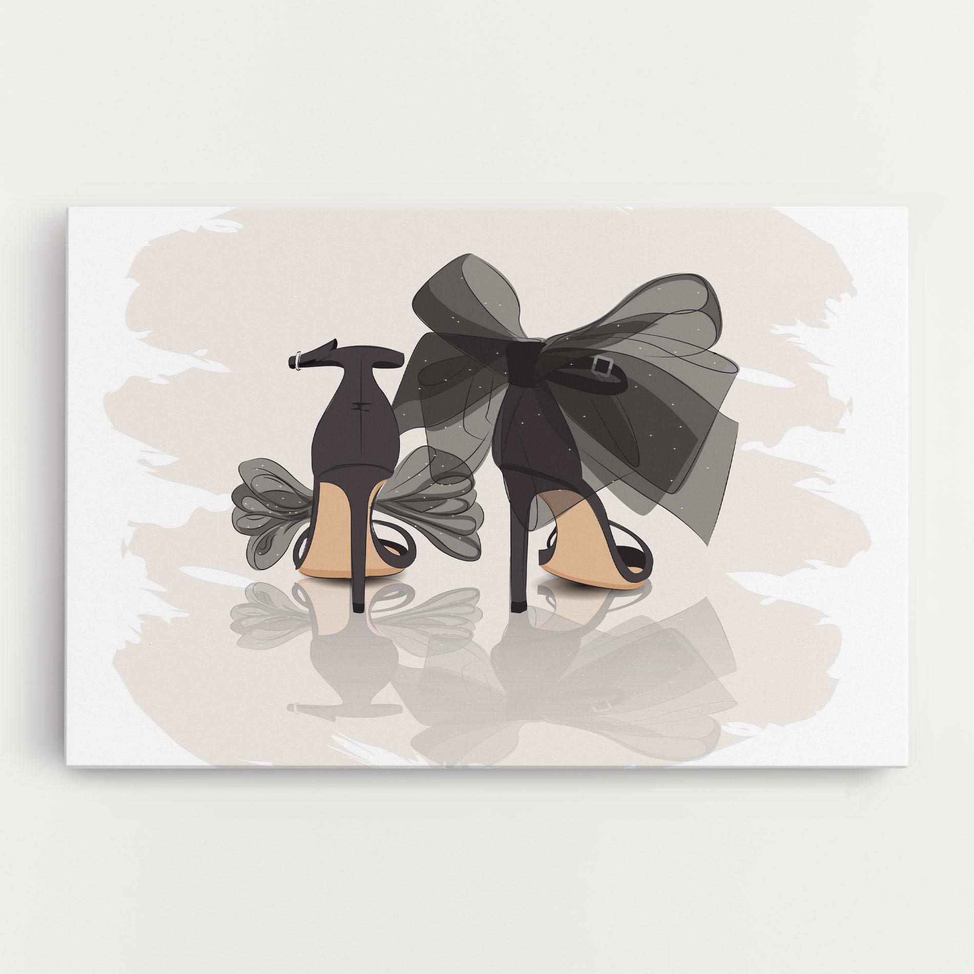 Leinwandbild Black Bow Heels mockup 0
