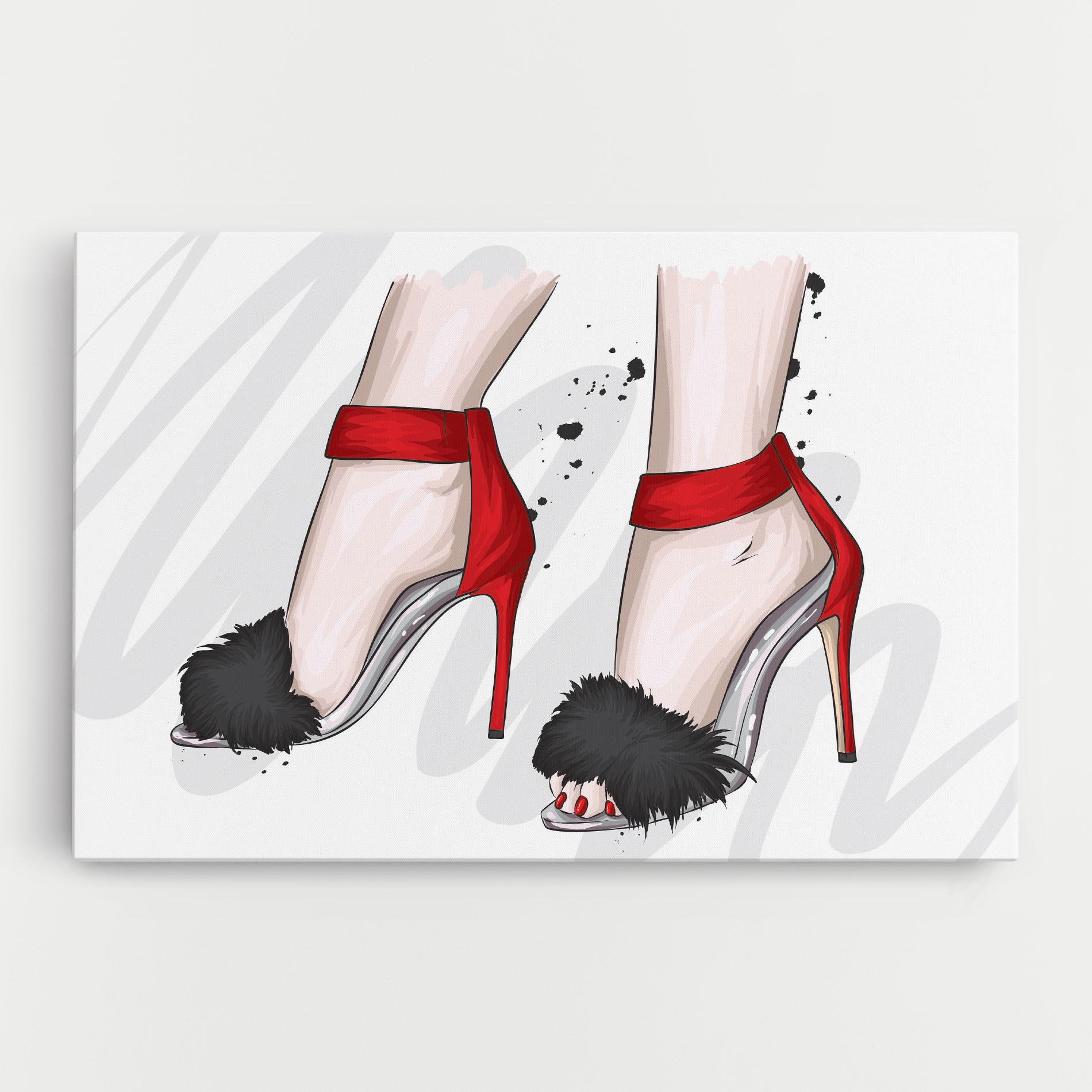 Leinwandbild Black Red Heels mockup 0